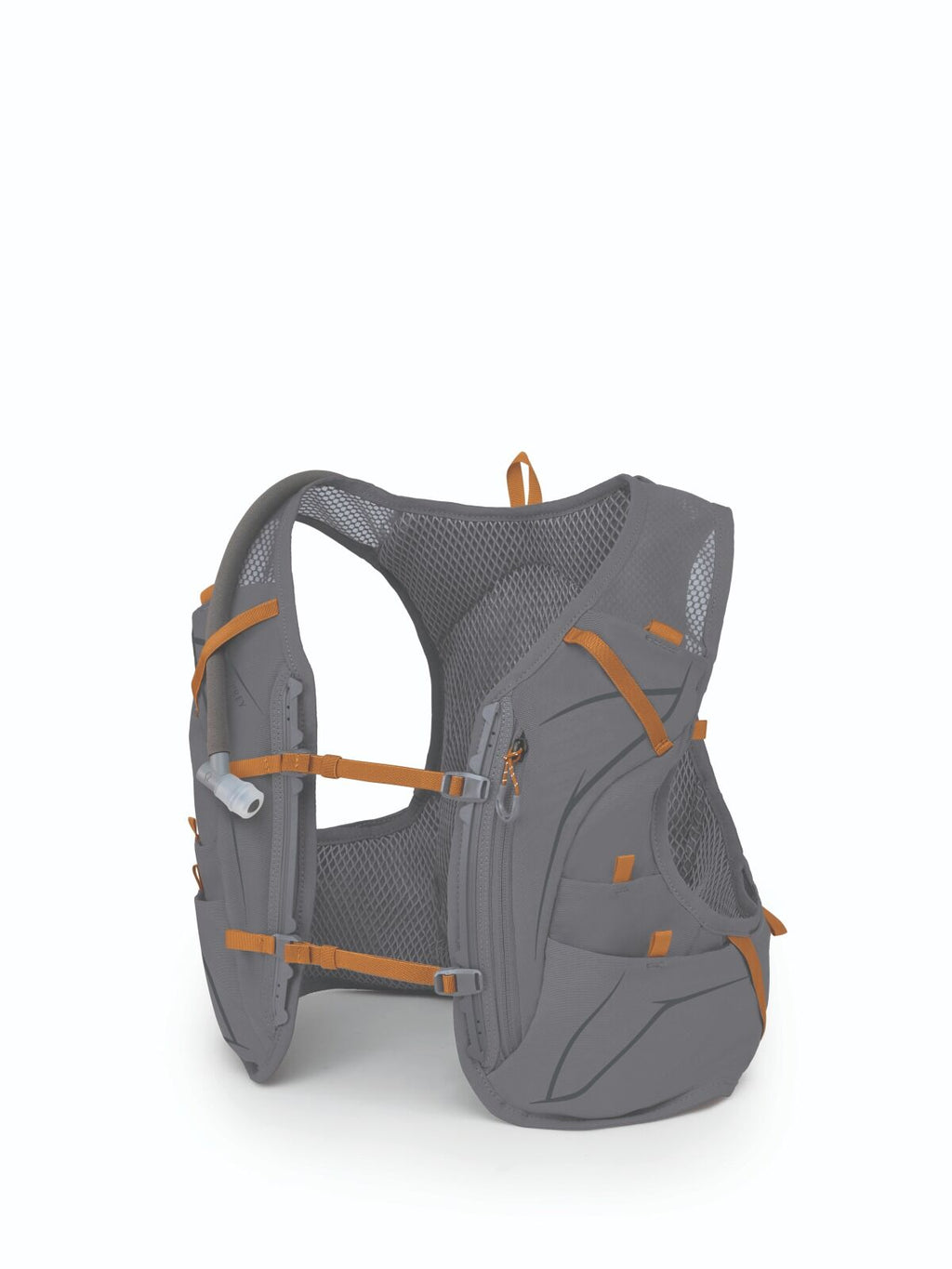 front view of person wearing the Duro LT in color phantom grey toffee orange