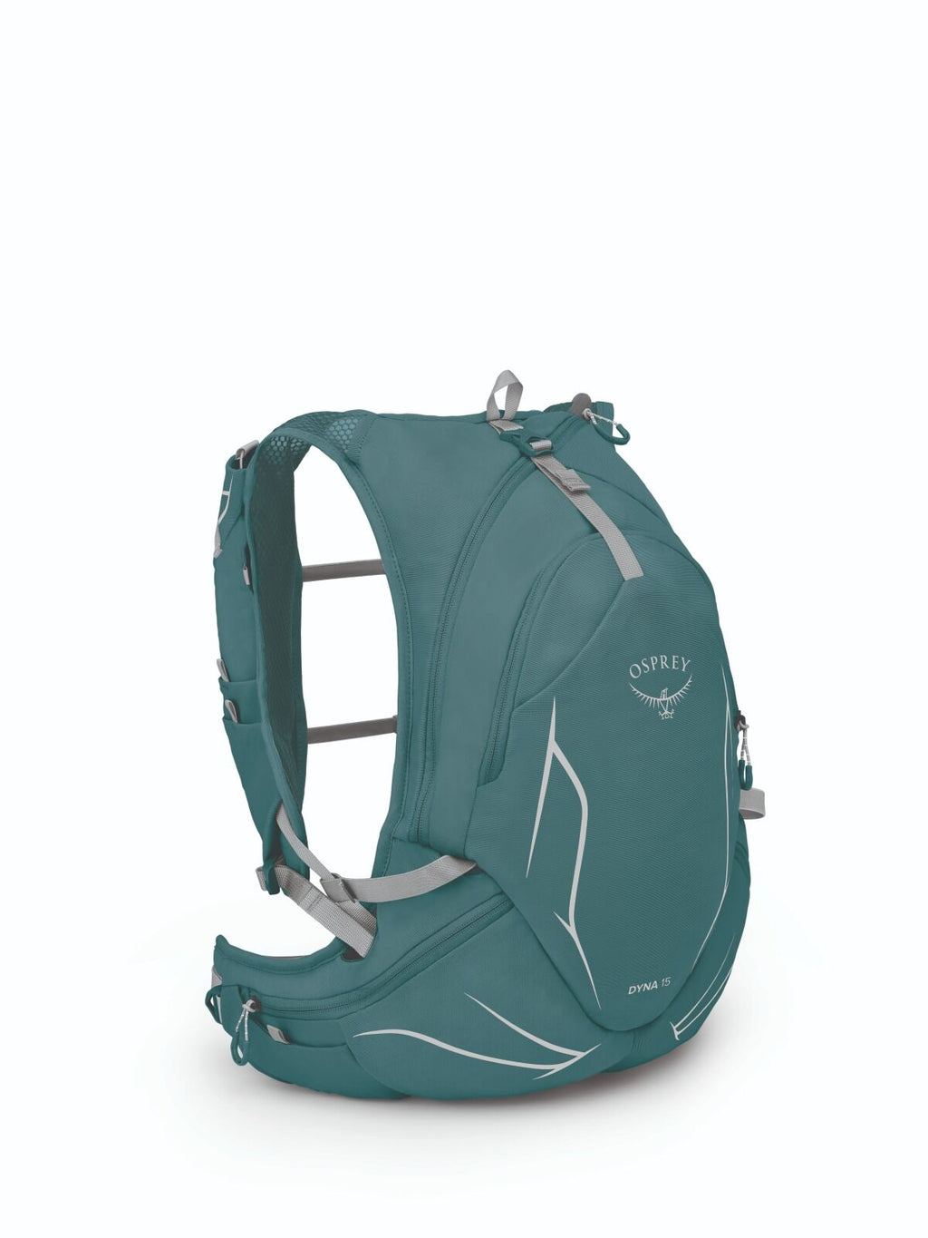 side back view of the Dyna 15 in color cascade blue silver lining