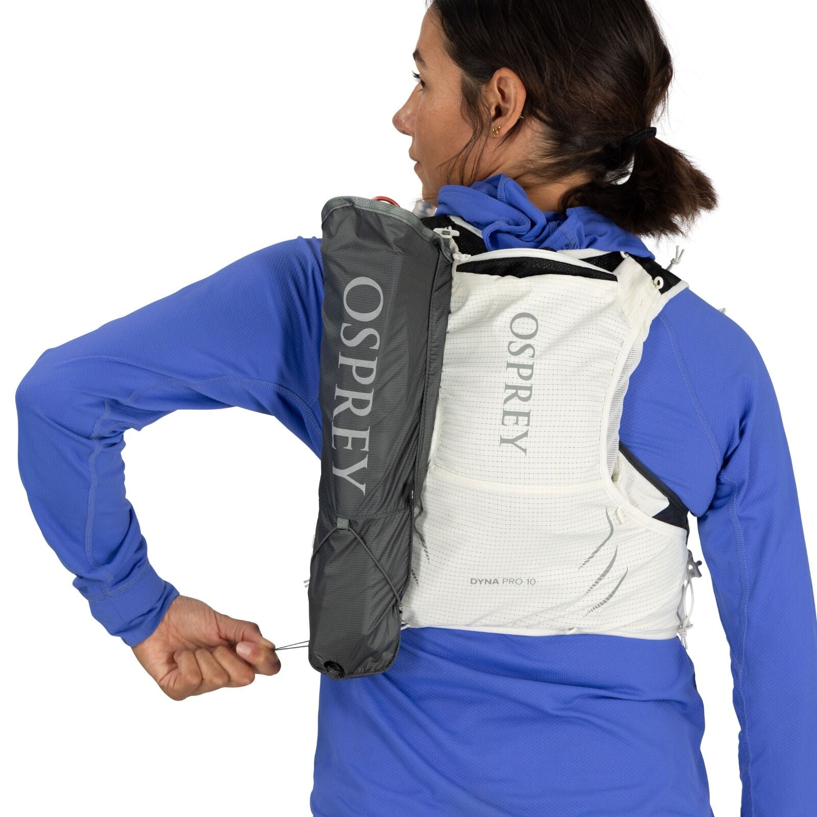 Duro™ Dyna Pro™ Running Pole Quiver attached to an Osprey Dyna Pro 10