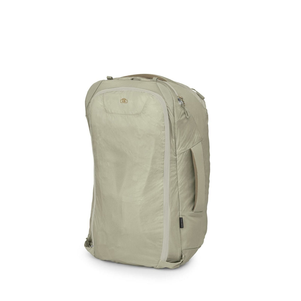 Sideback image of Osprey Fairview 40 and Danner collaboration in the color Sandy Grey-Sawdust