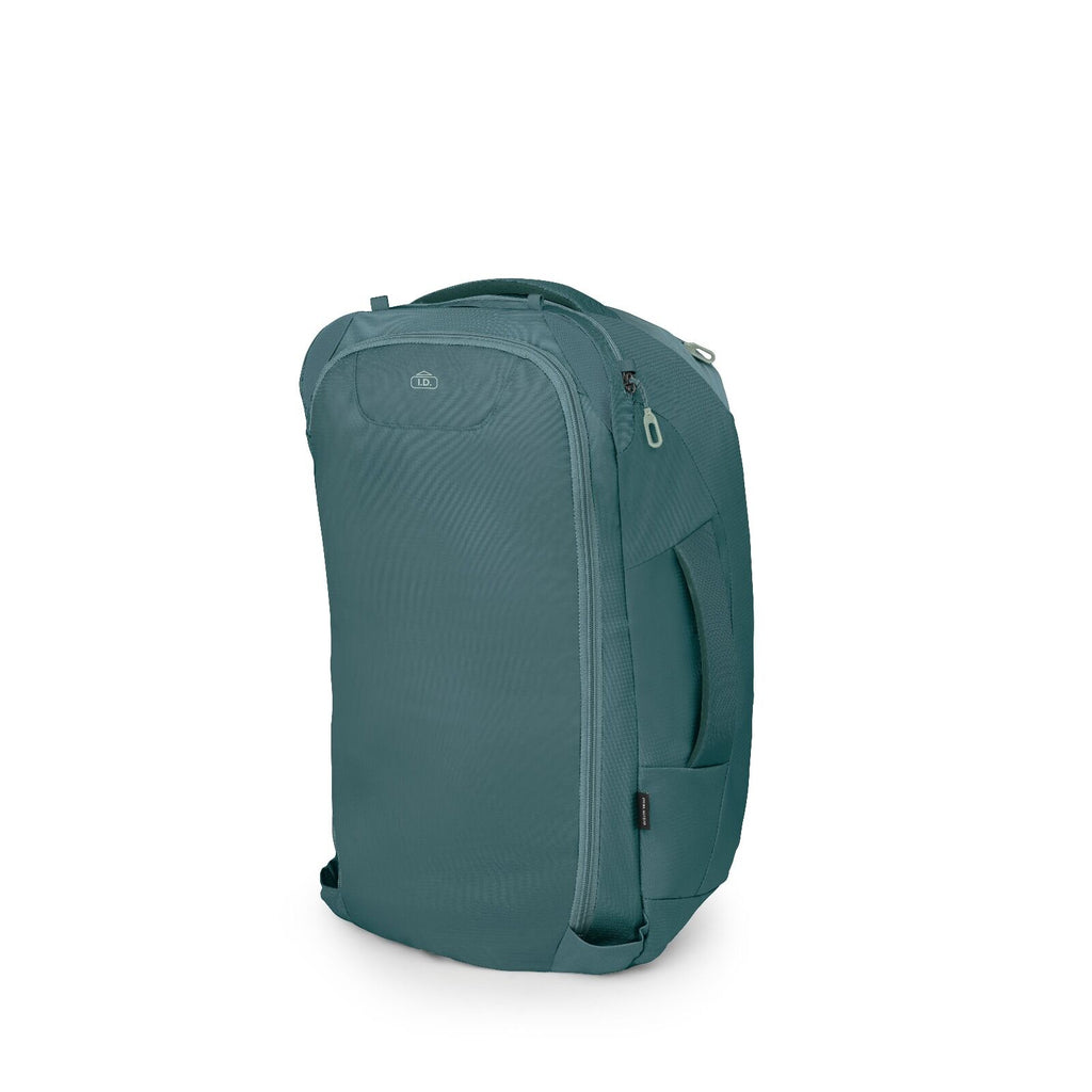 Back view of the Fairview 40 Travel pack in the color Cascade Blue - Torrent Blue