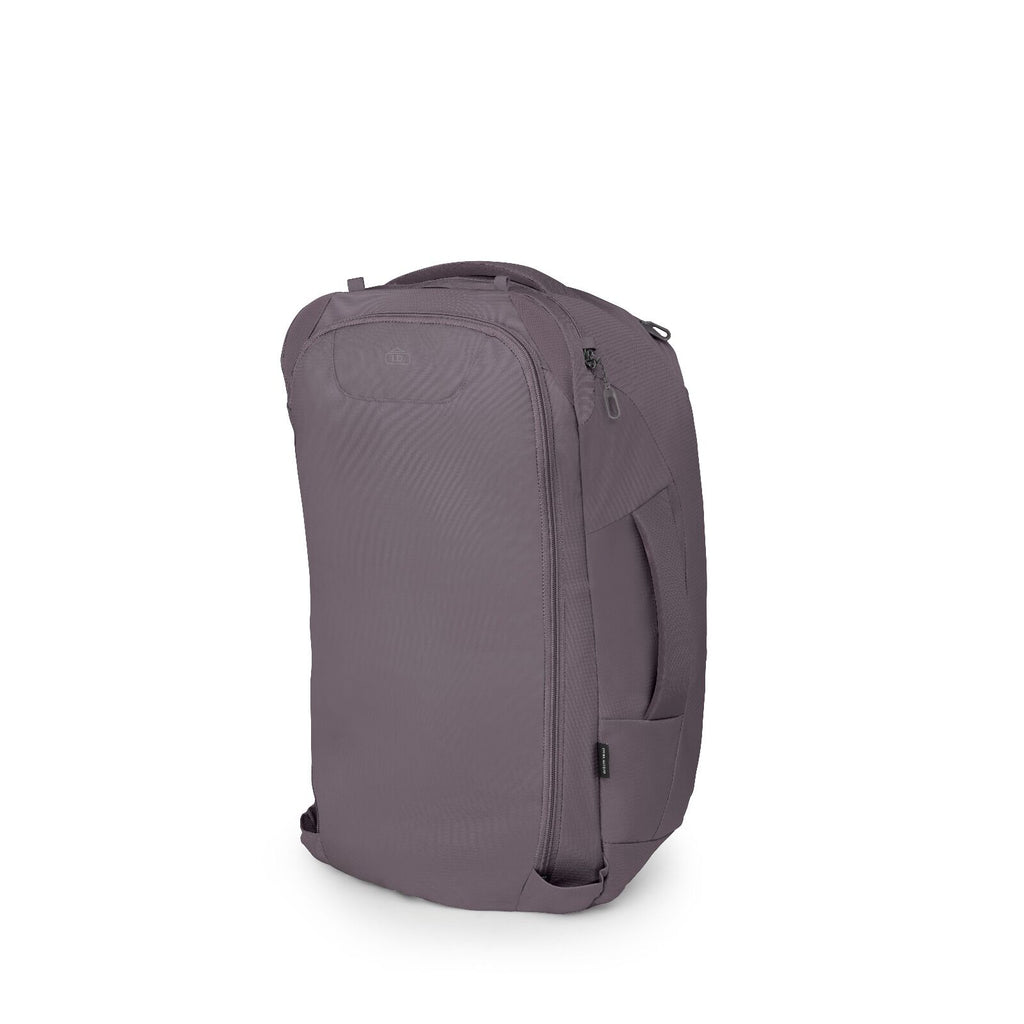 back view of the Fairview 40 Travel pack in the color Graphite Purple
