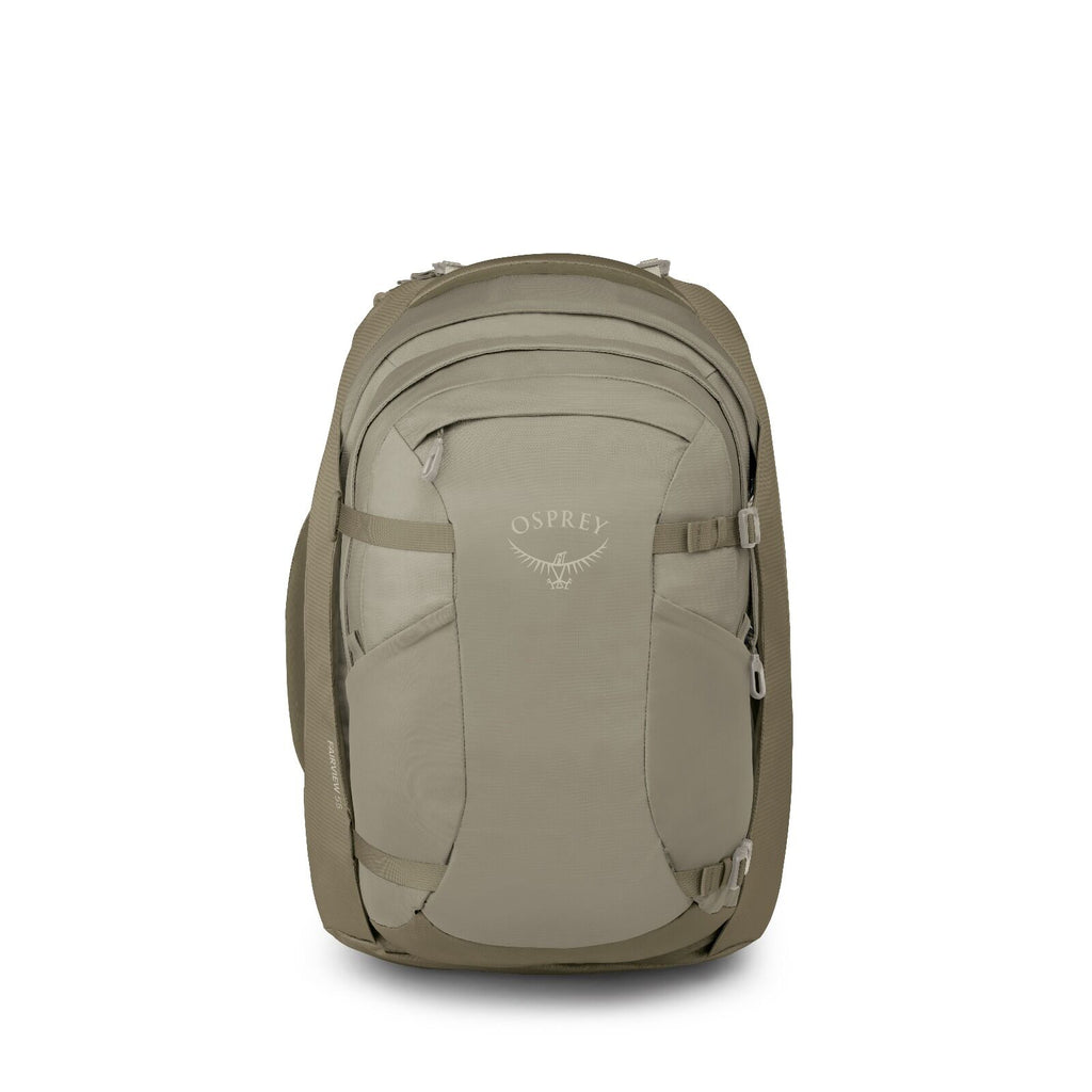 Front view of the Fairview 55 in the color Sawdust Olive Tan