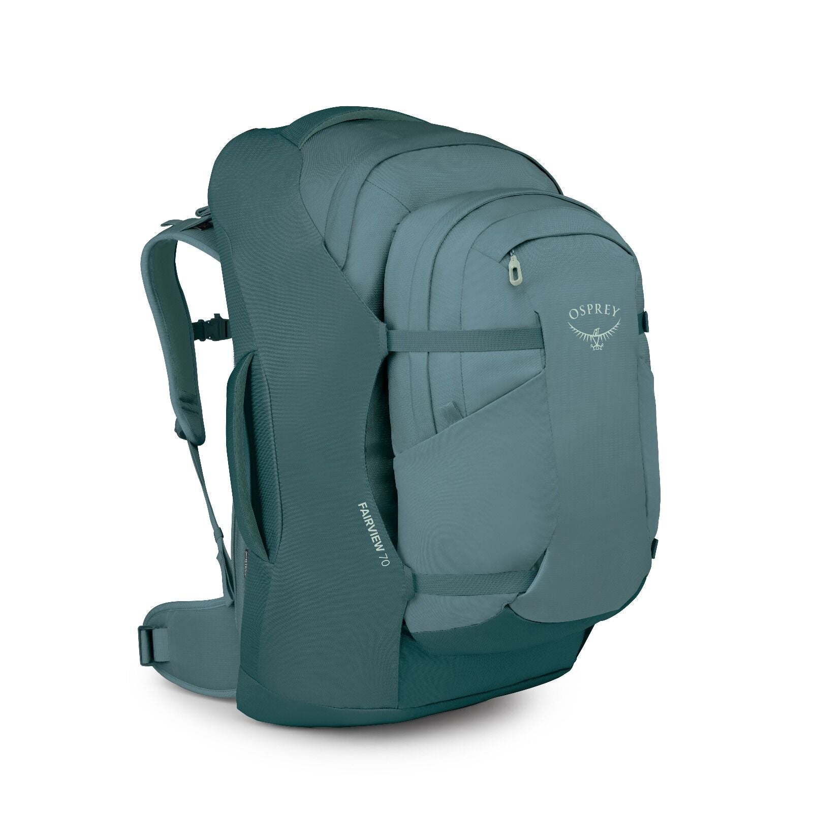 Side image of the Fairview 70 in cascade blue-torrent blue