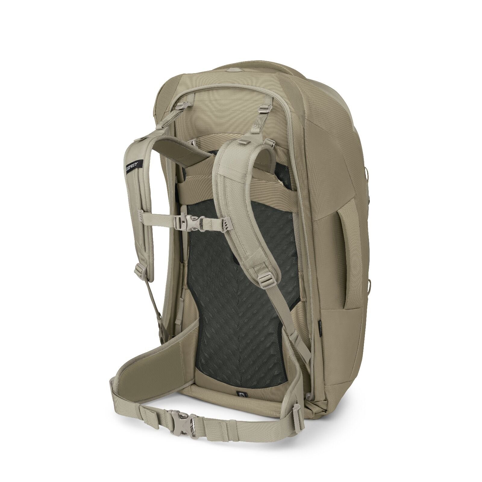 Sideback image of the Fairview 70 in sawdust olive tan