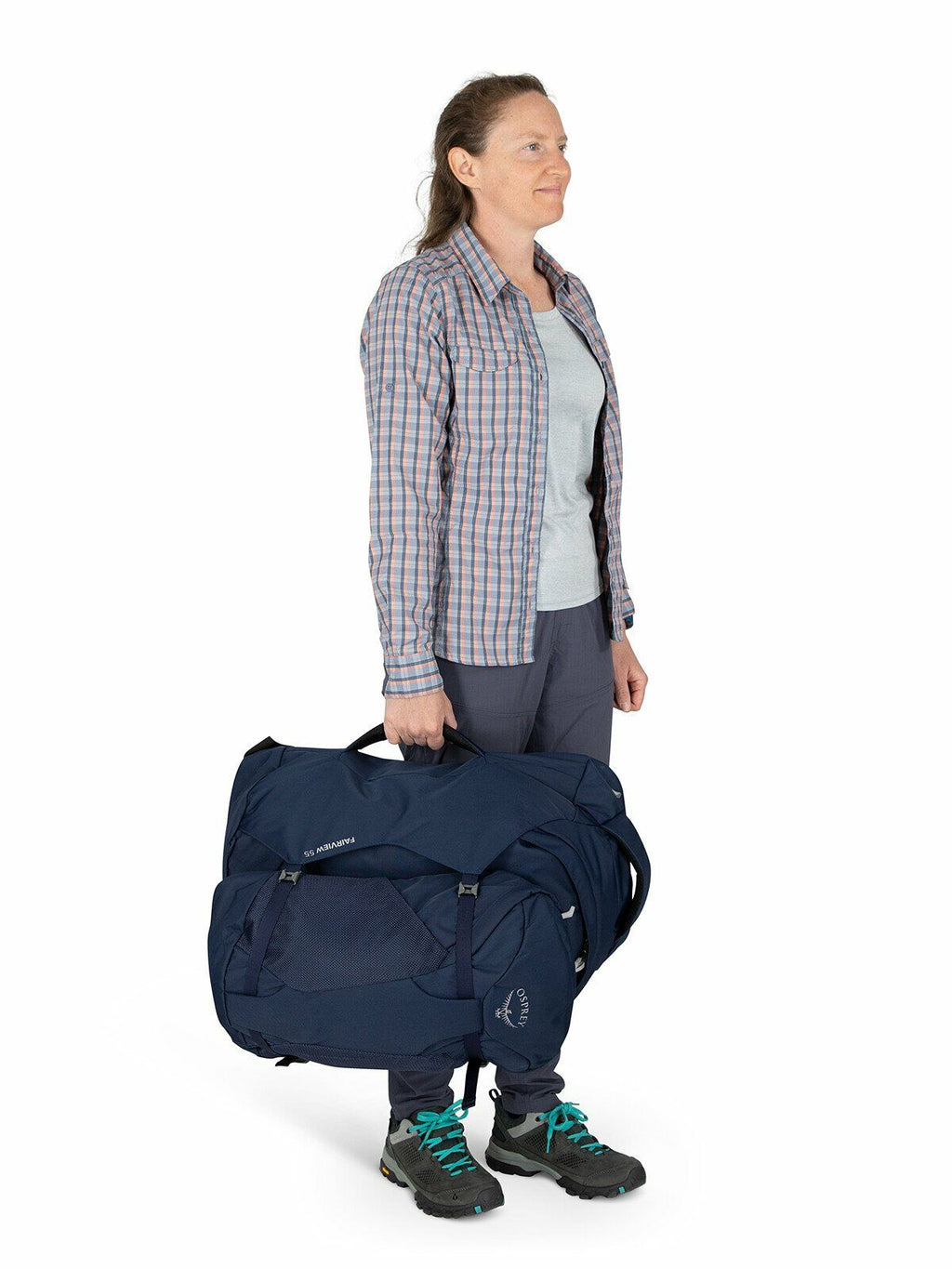 a detail of the Fairview® 55 Travel Pack in color Black