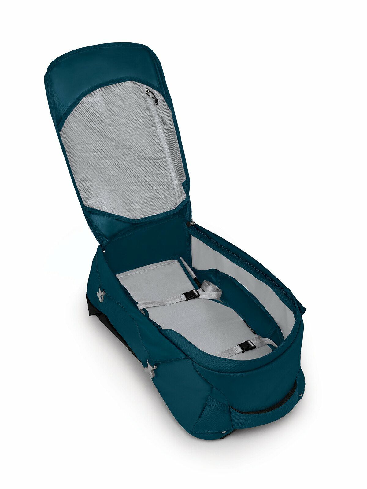 side view of the Fairview® 55 Travel Pack in color nightjungleblue