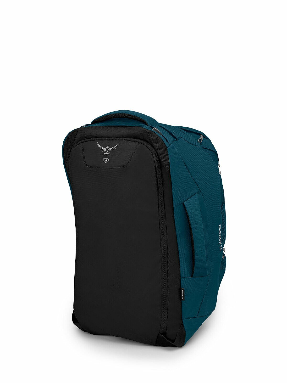 a 4/5 view of the Fairview® 55 Travel Pack in color nightjungleblue