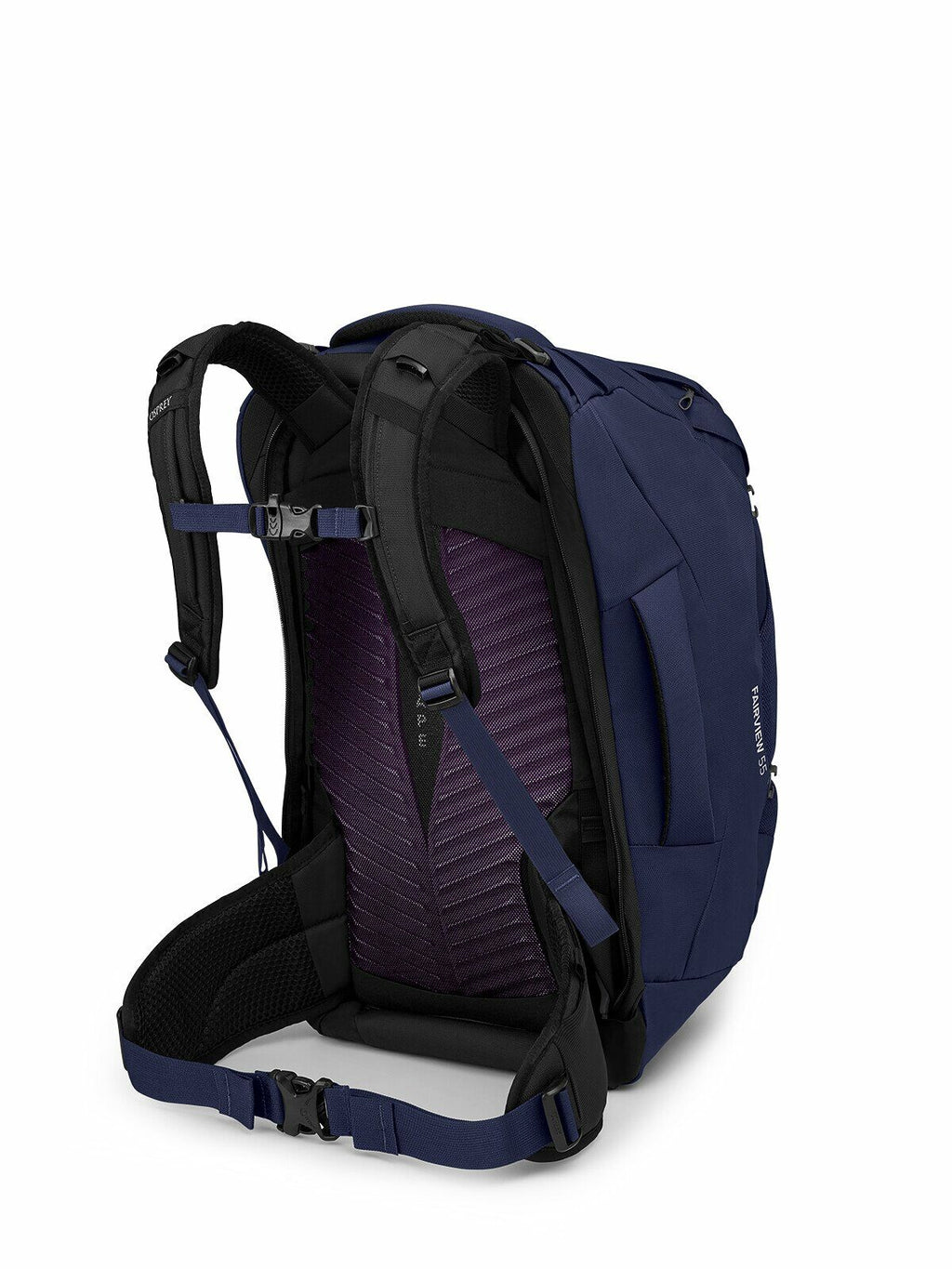 a 4/5 view of the Fairview® 55 Travel Pack in color winternightblue