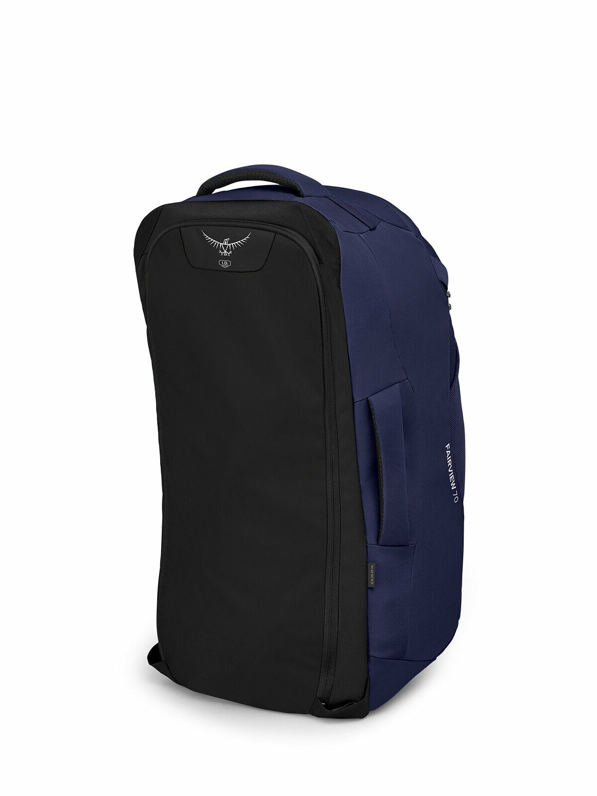 a 4/5 view of the Fairview® 70 Travel Pack in color winternightblue