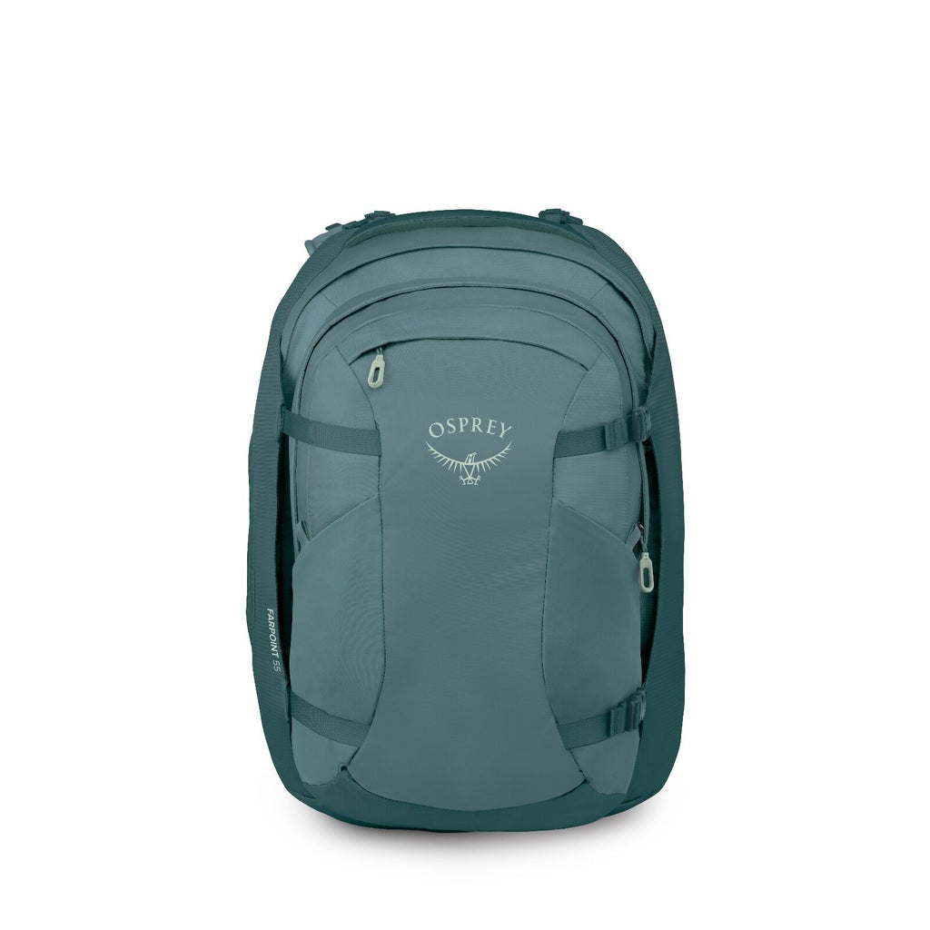 Front image of the Farpoint 55 in the color Cascade Blue