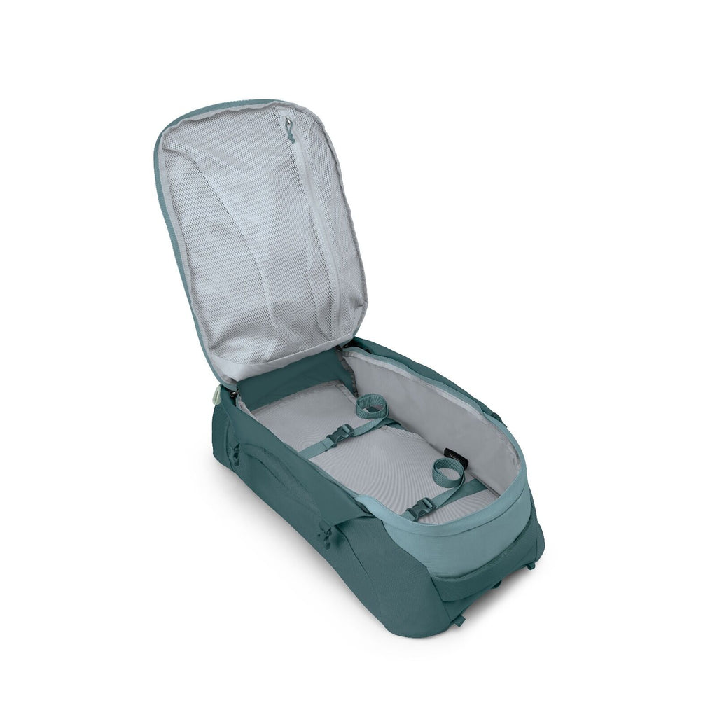 internal image of the Farpoint 55 in the color Cascade Blue