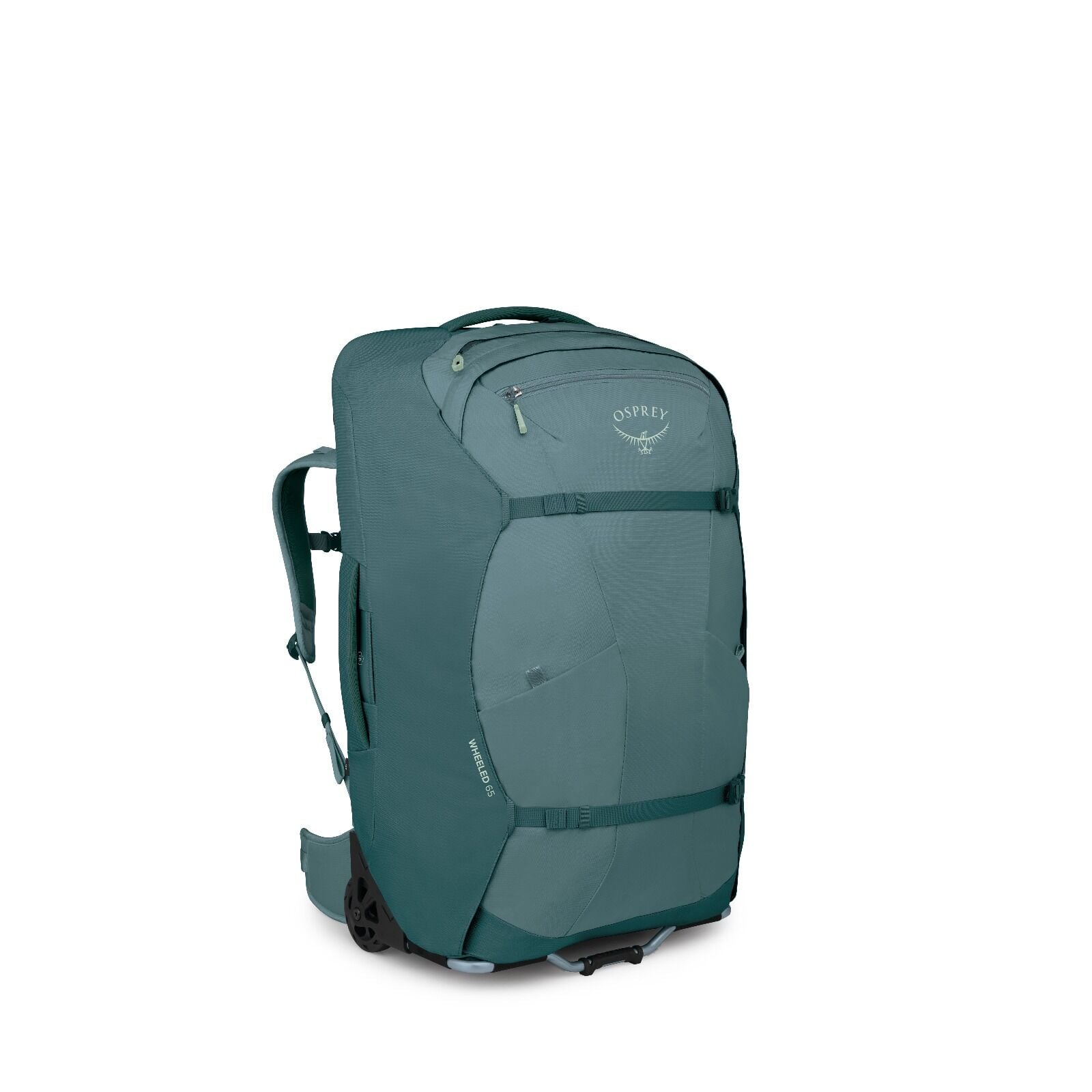 side front image of Farpoint™ Fairview™ Wheeled Travel Pack 27.5"/65L in the color Cascade Blue - Torrent Blue