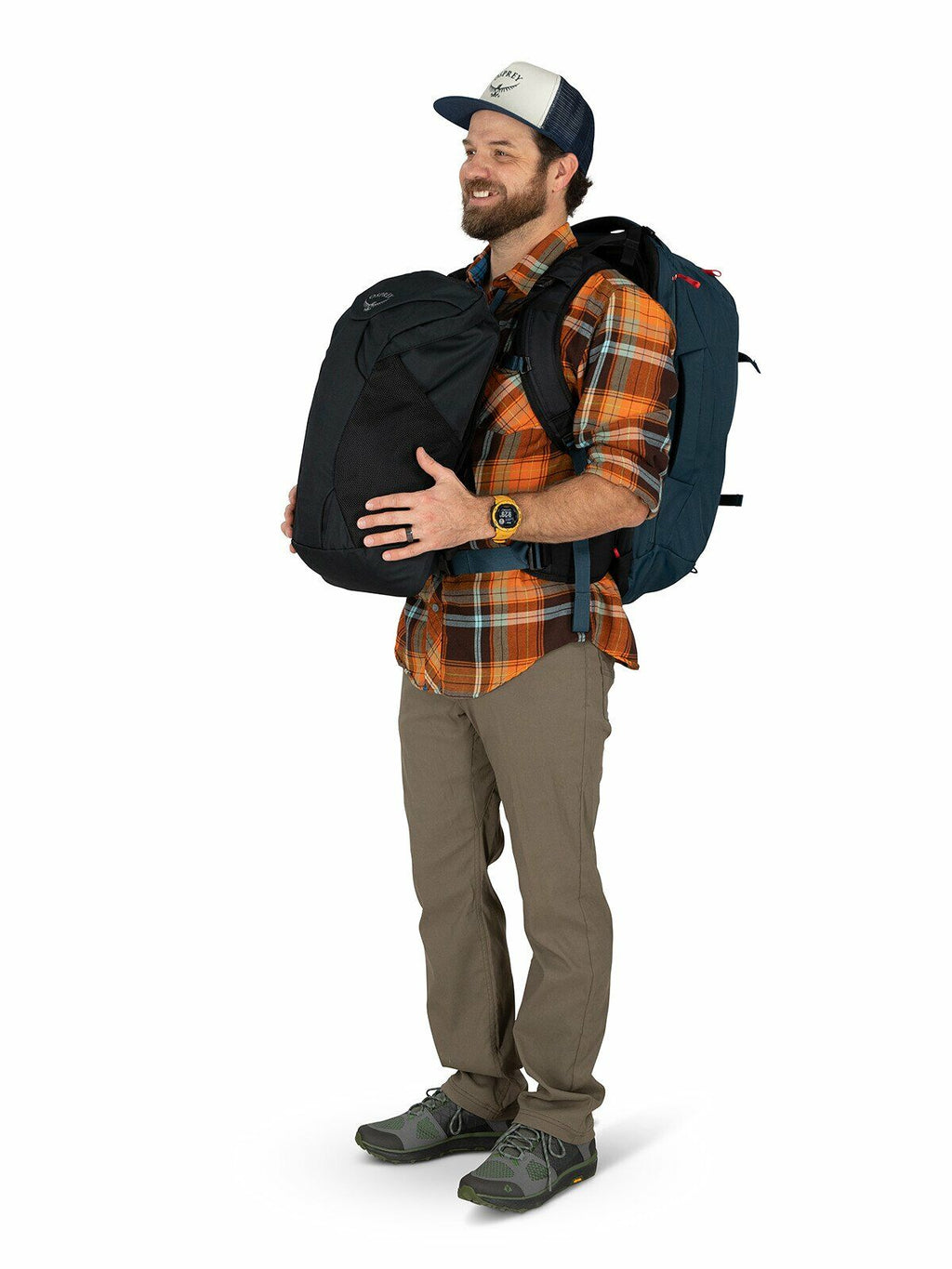 a detail of the Farpoint® 40 Travel Pack in color Gopher Green
