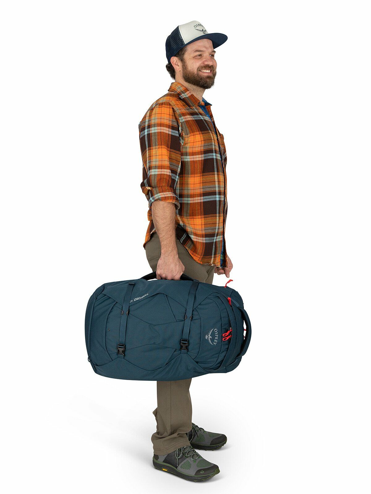 a detail of the Farpoint® 40 Travel Pack in color Gopher Green