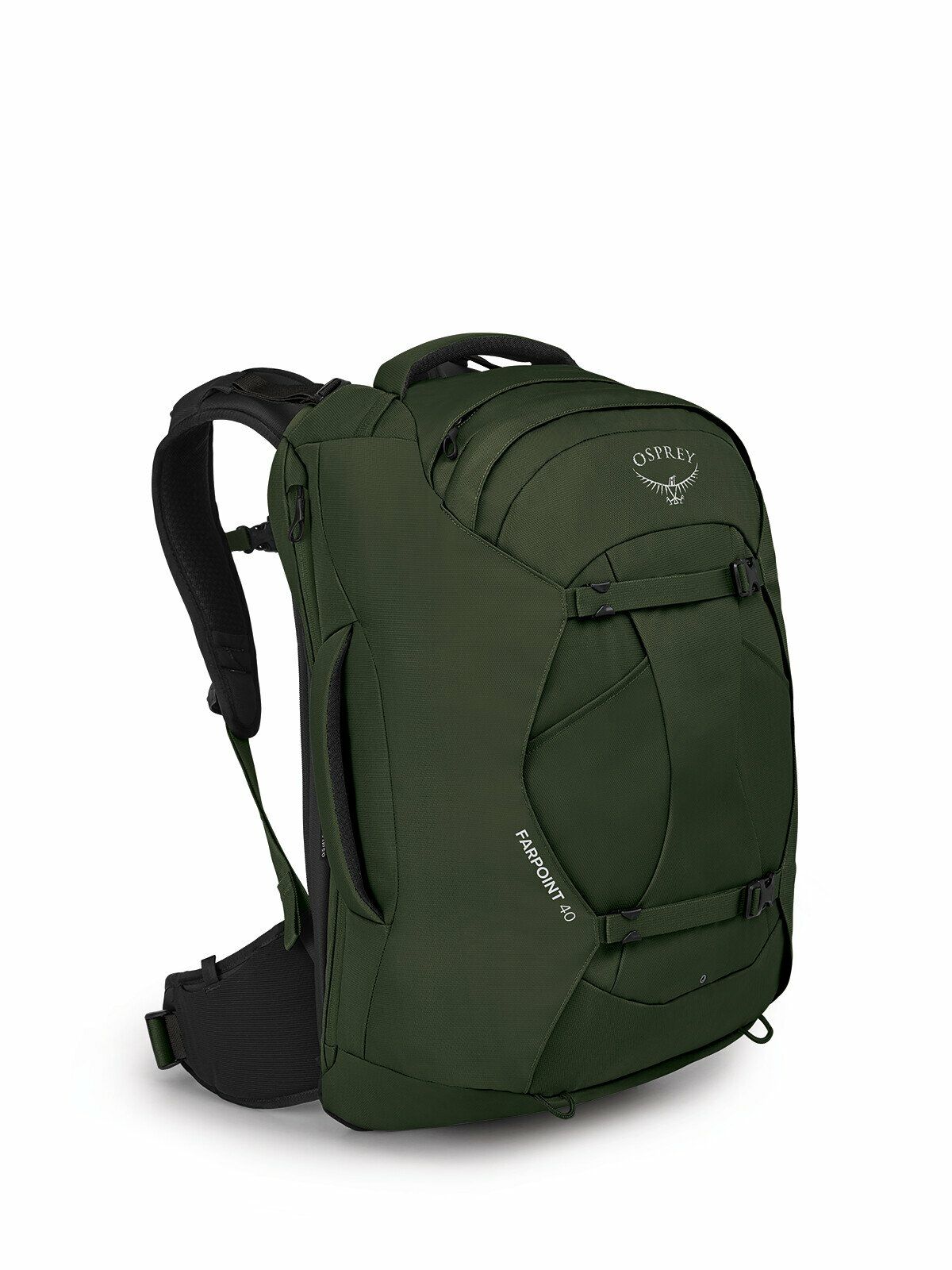 side view of the Farpoint® 40 Travel Pack in color gophergreen