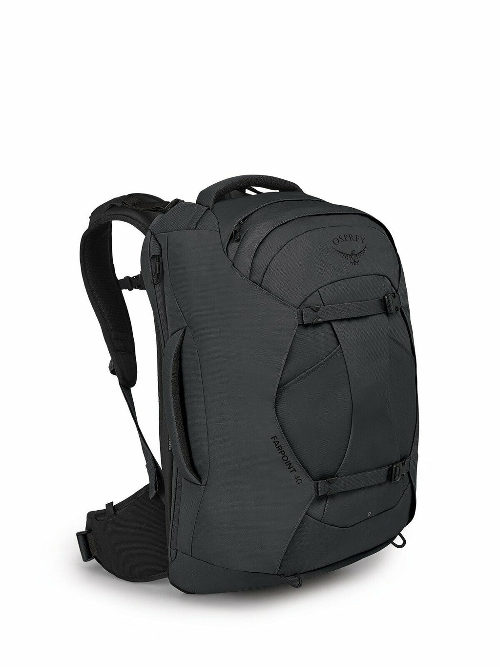 side view of the Farpoint® 40 Travel Pack in color tunnelvisiongrey