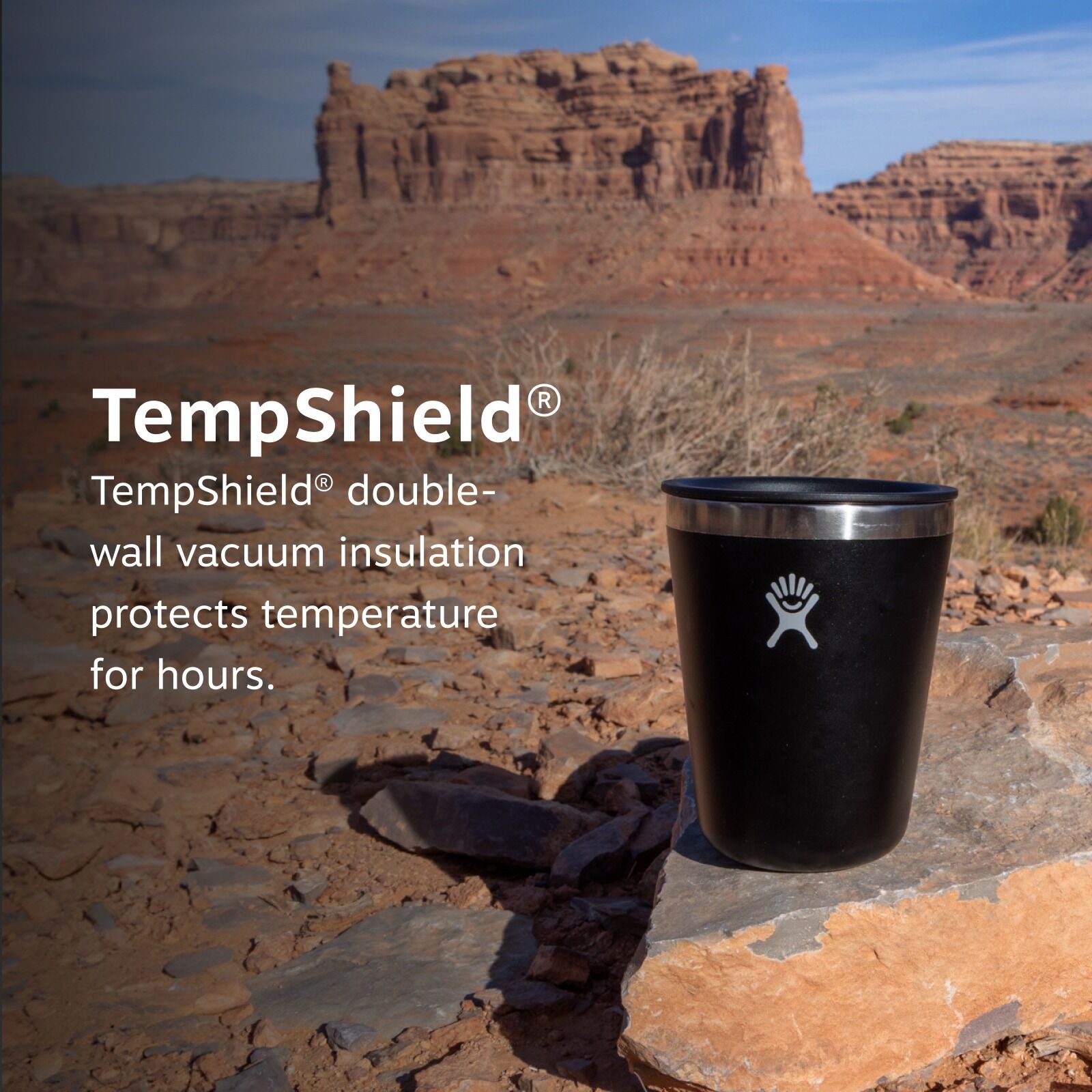 TempShield: TempShield double-wall vacuum insulation protects temperature for hours.