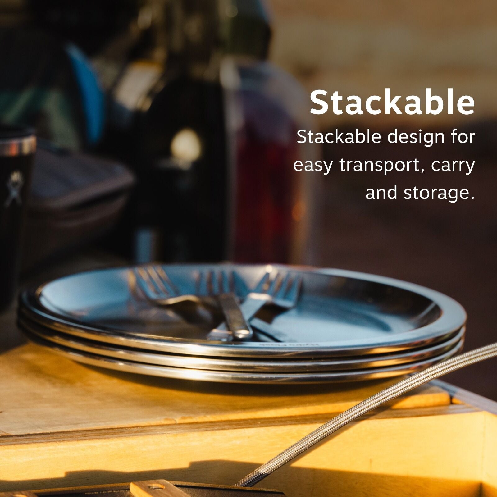 Stackable: stackable design for easy transport, carry and storage.