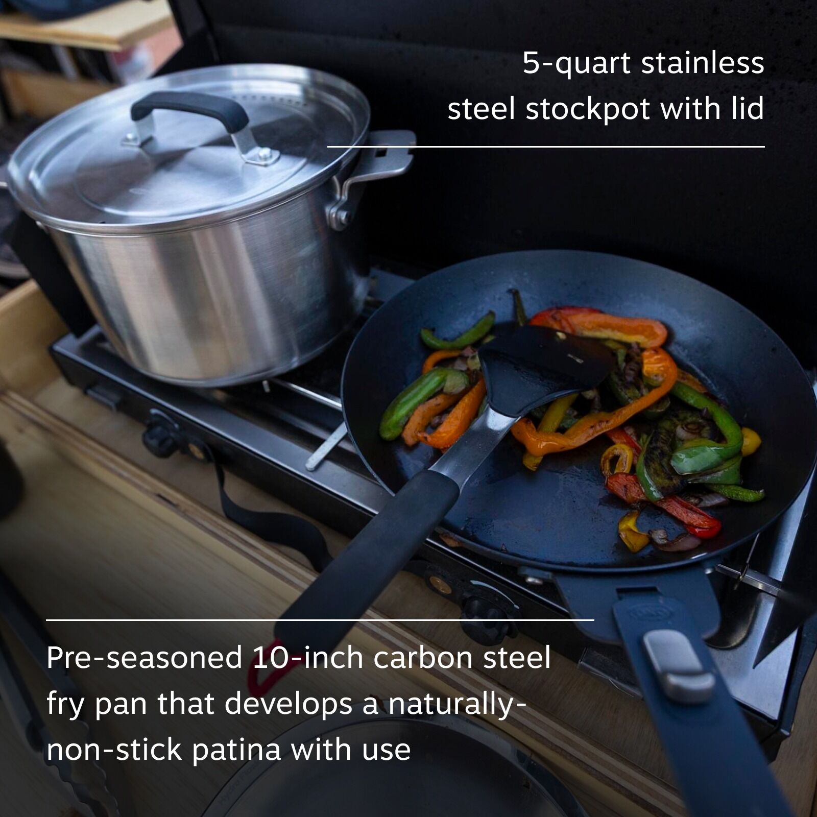 5-quart stainless steel stockpot with lid