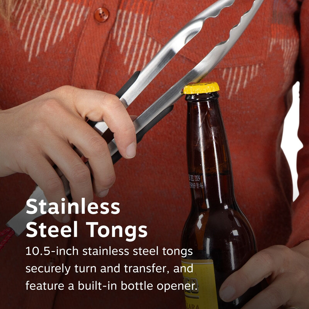Stainless steel tongs
