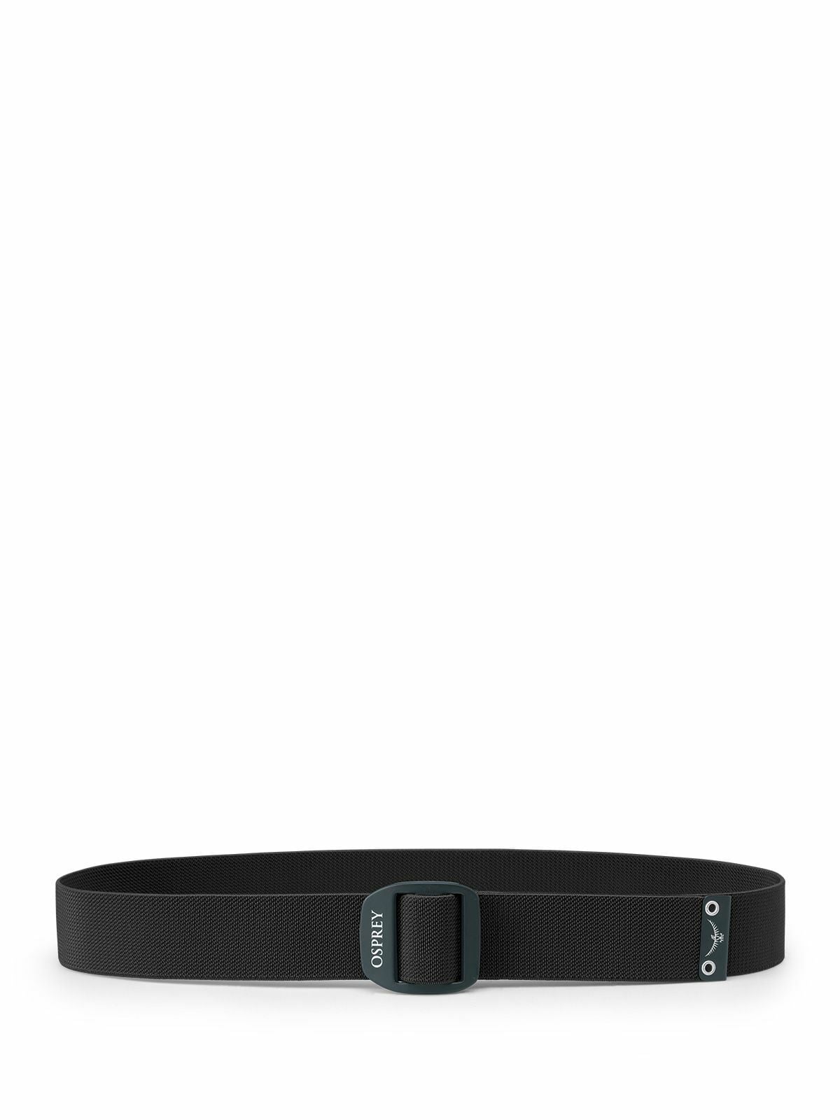 side image of the Osprey logo belt in the color black