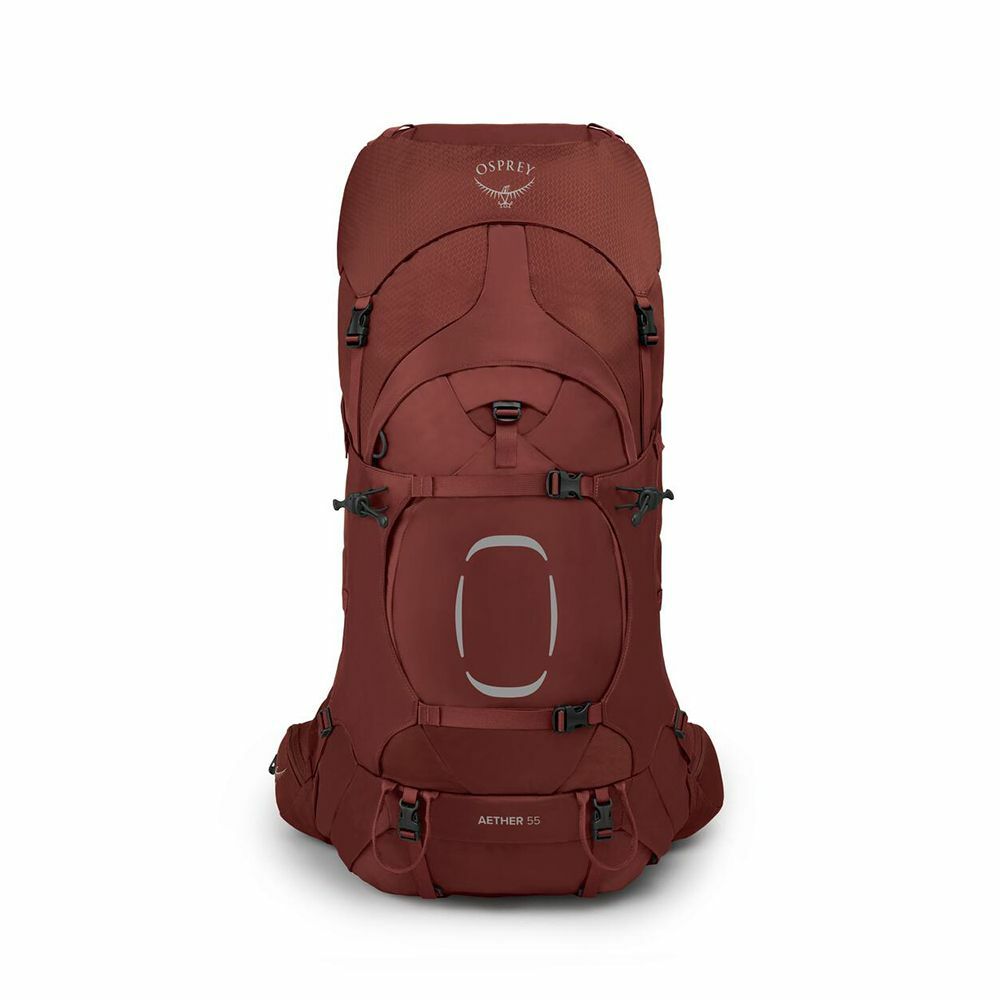 front view of the AETHER 55 in color Deep Acorn Red