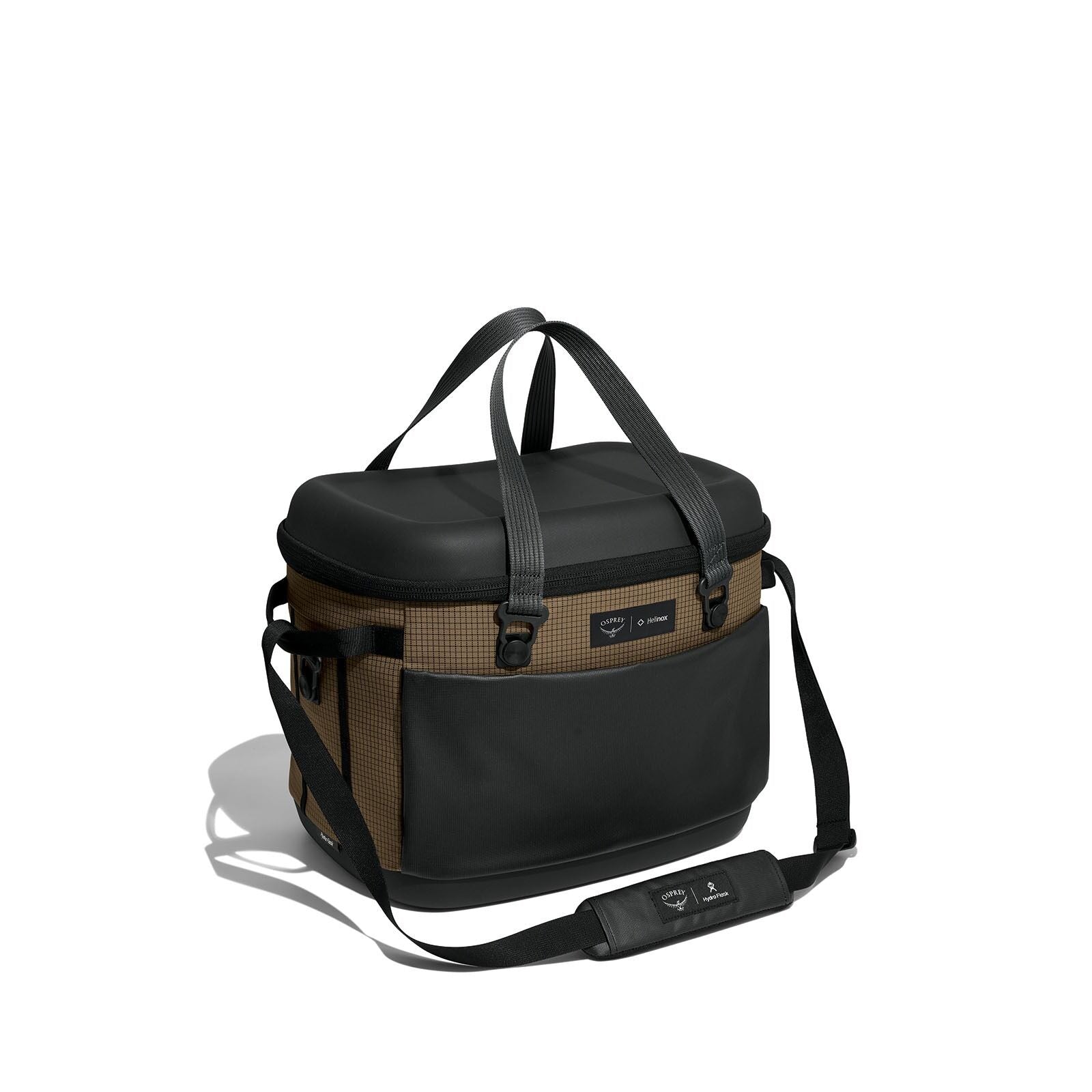 side image of the Hydro Flask Campcore Carryout Cooler 30L in the color Latte Brown