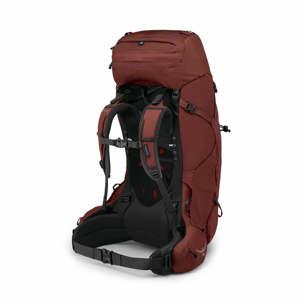 Side back image of Aether 65 in the color Deep Acorn Red