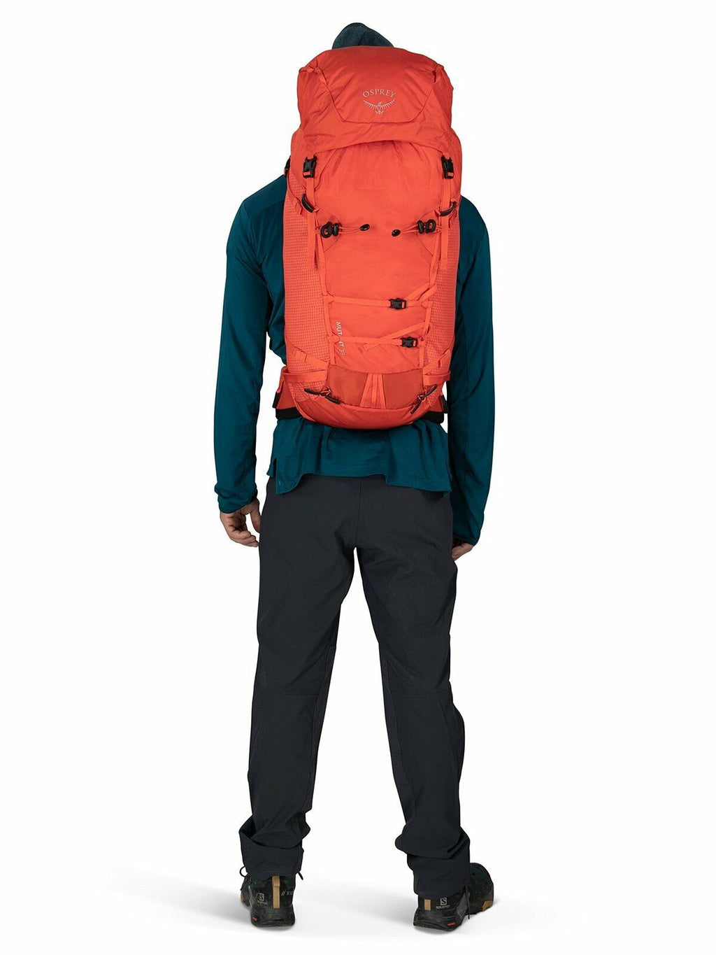 a person modeling the Mutant 38 in color marsorange