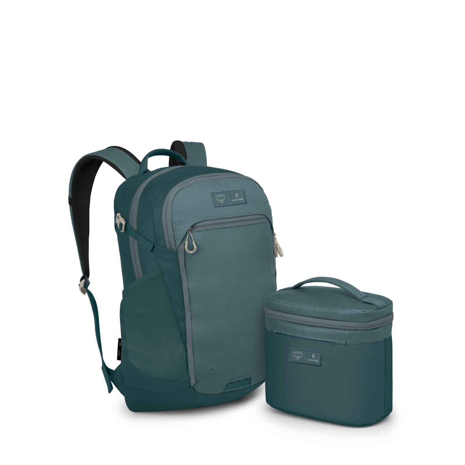 Side image of the Osprey Hydro Flask Axis Lunch Bag in the color Cascade.
