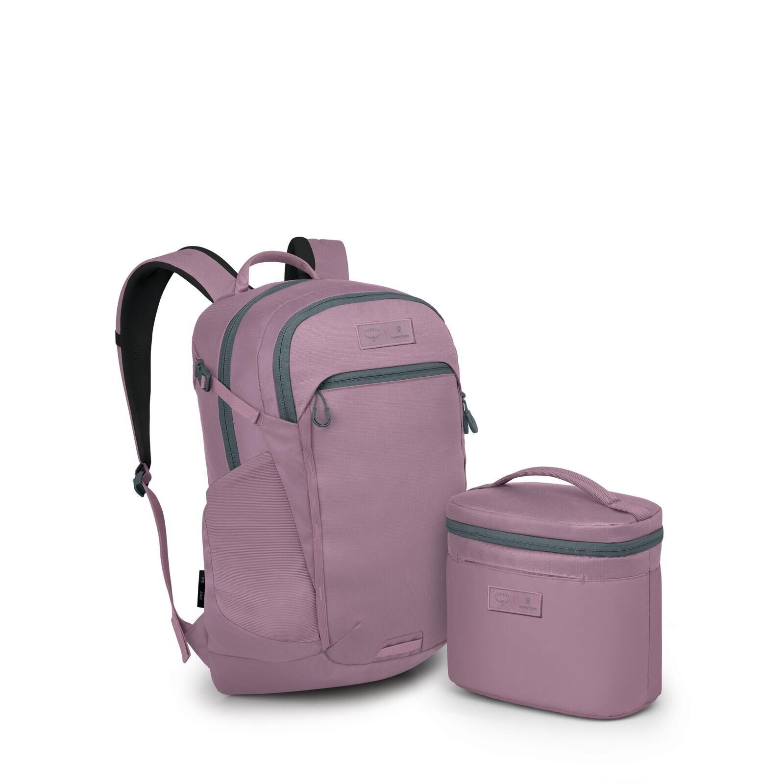 Side image of the Osprey Hydro Flask Axis Lunch Bag in the color Iris.