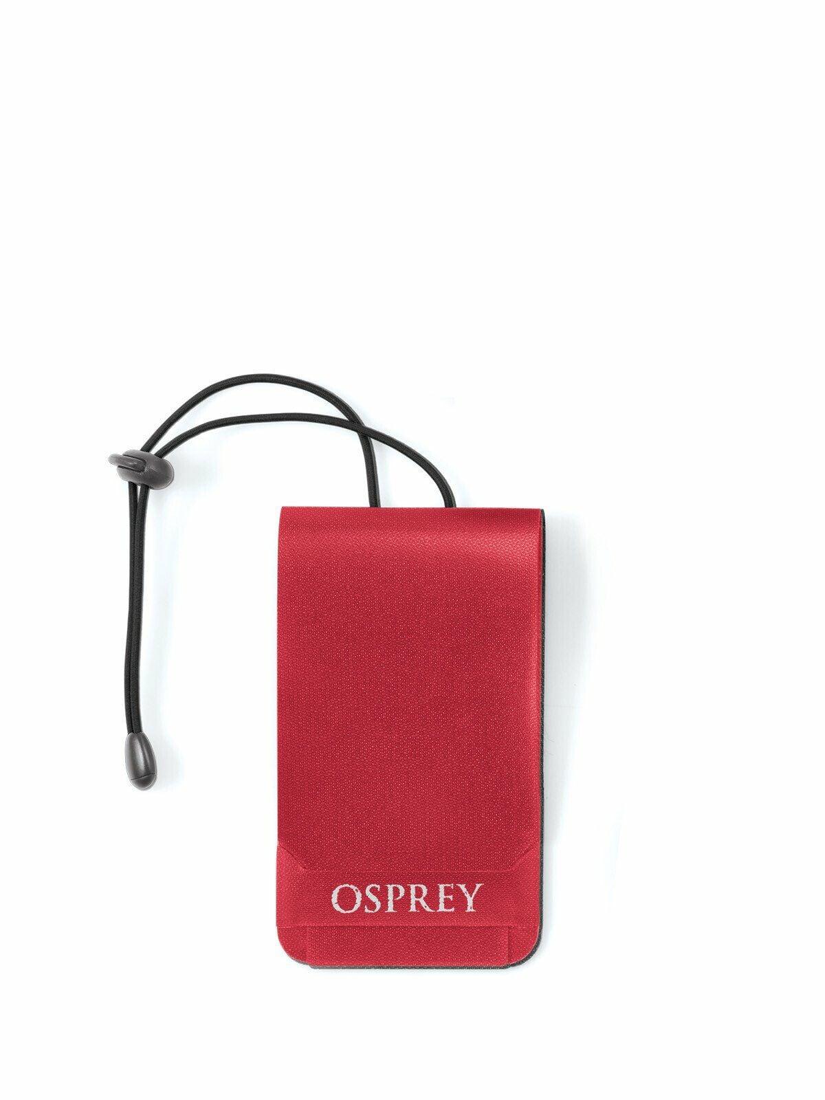 side view of the Luggage Tag in color poinsettiared