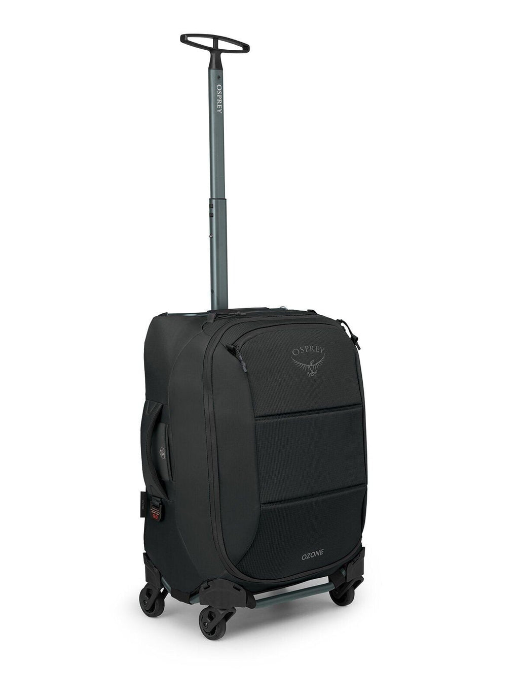 side view of the Ozone 4-Wheel Carry-On 38L/21.5" in color black