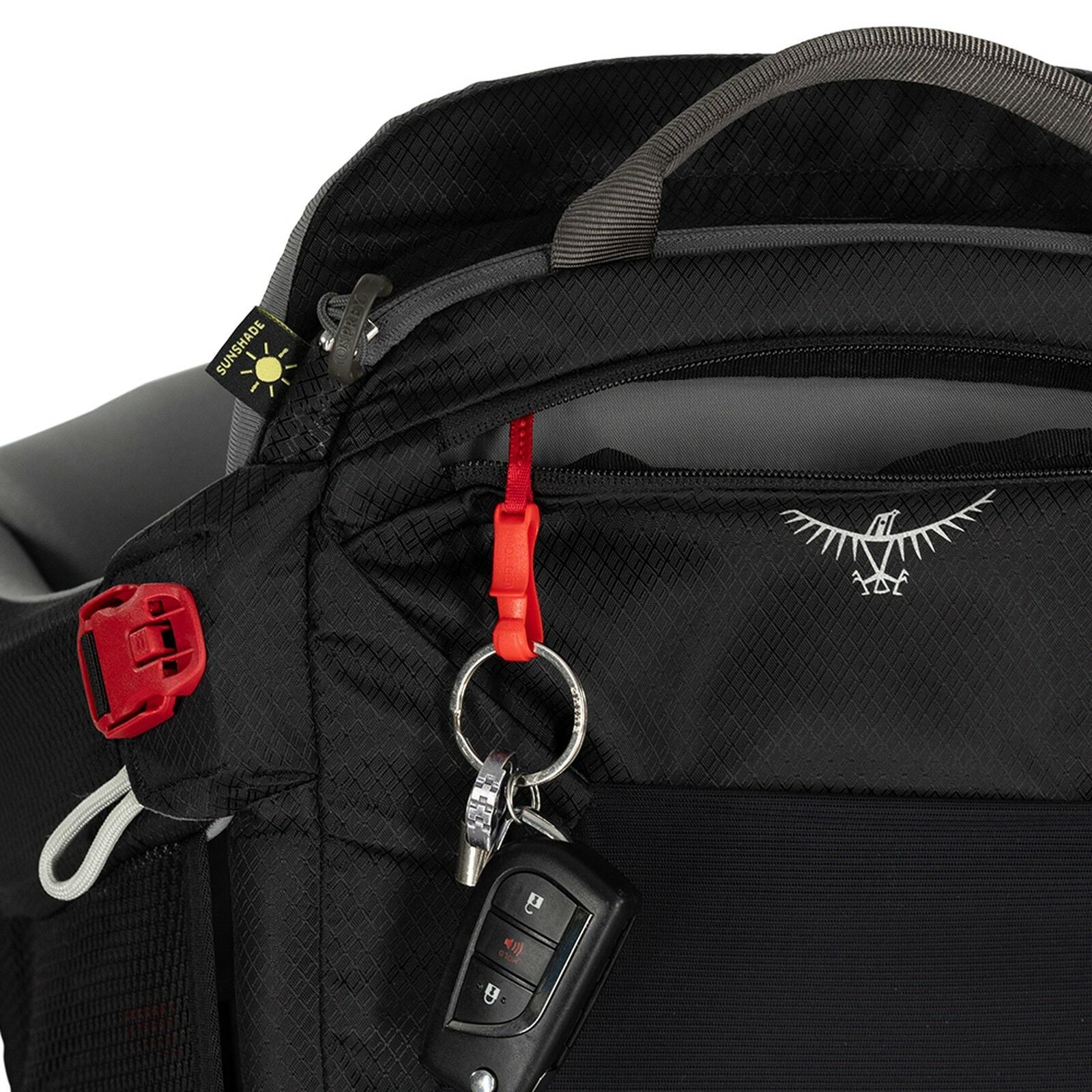 detail image of the Poco Child Carrier in the color black