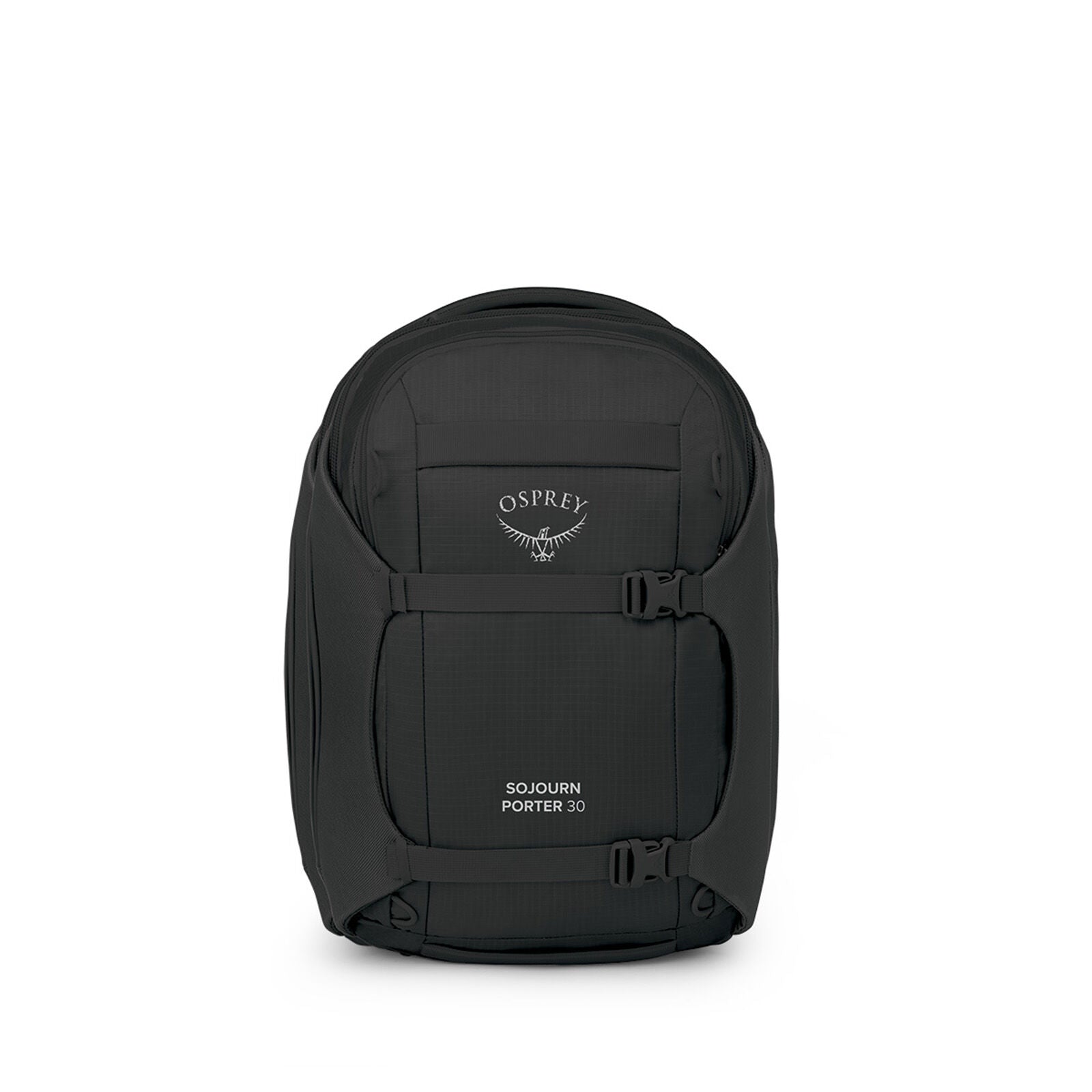 Front image of the Osprey Sojourn Porter Travel Pack 30 in the color Black