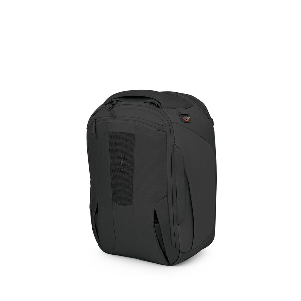 Sideback image of the Osprey Sojourn Porter Travel Pack 30 in the color Black