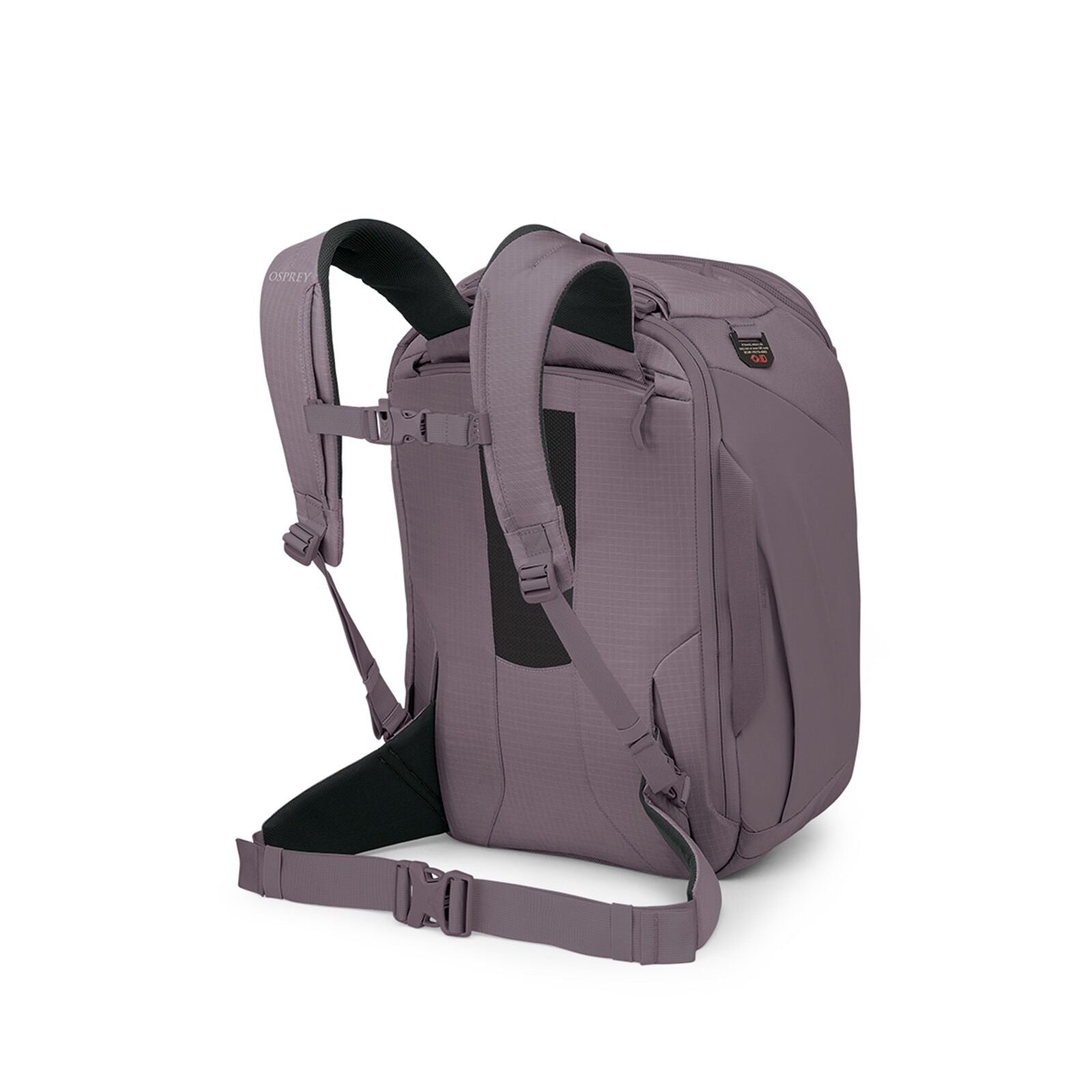 Sideback image of the Osprey Sojourn Porter Travel Pack 30 in the color Graphite Purple
