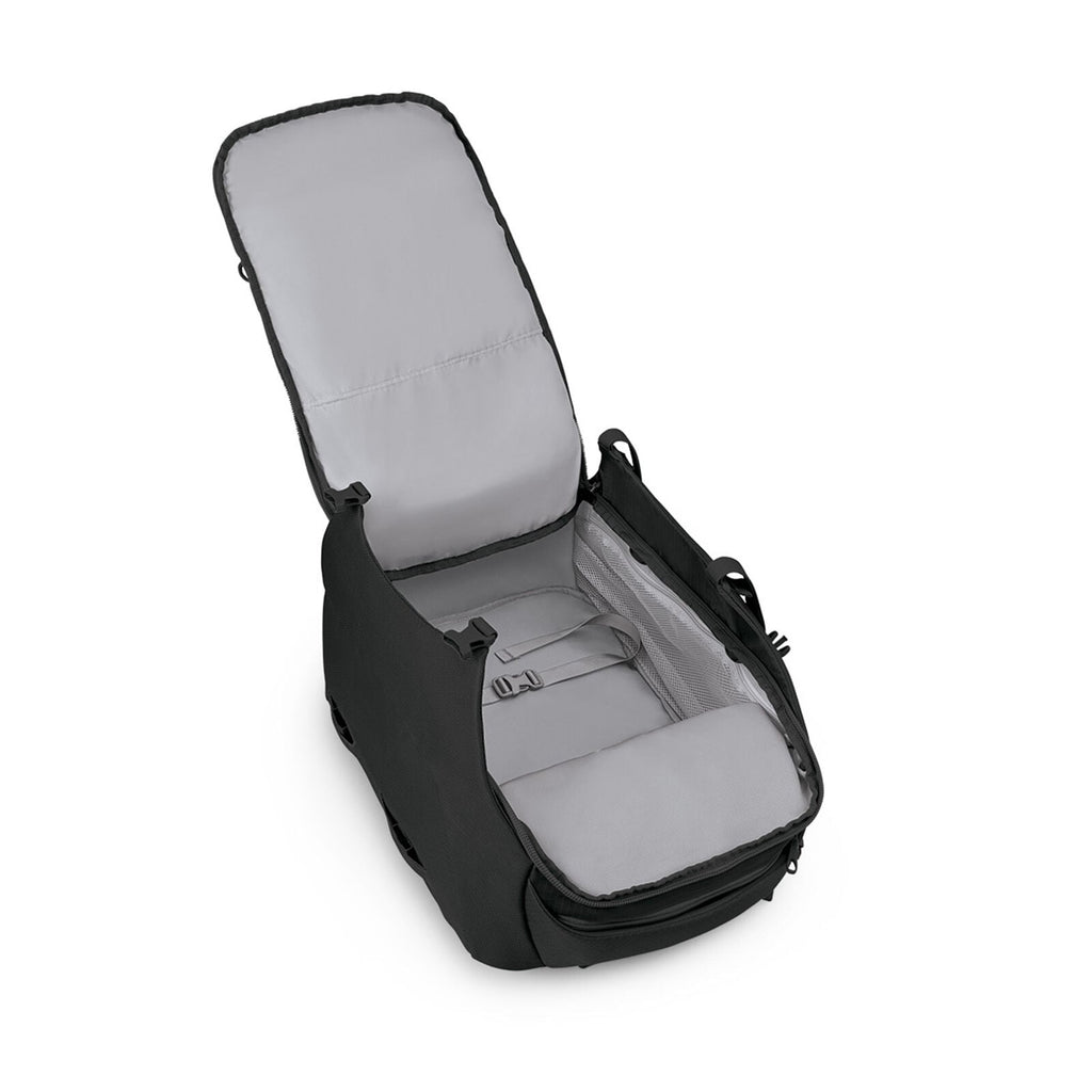 Internal image of the Osprey Sojourn Porter Travel Pack 46 in the color Black
