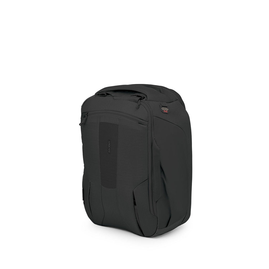 Sideback image of the Osprey Sojourn Porter Travel Pack 46 in the color Black