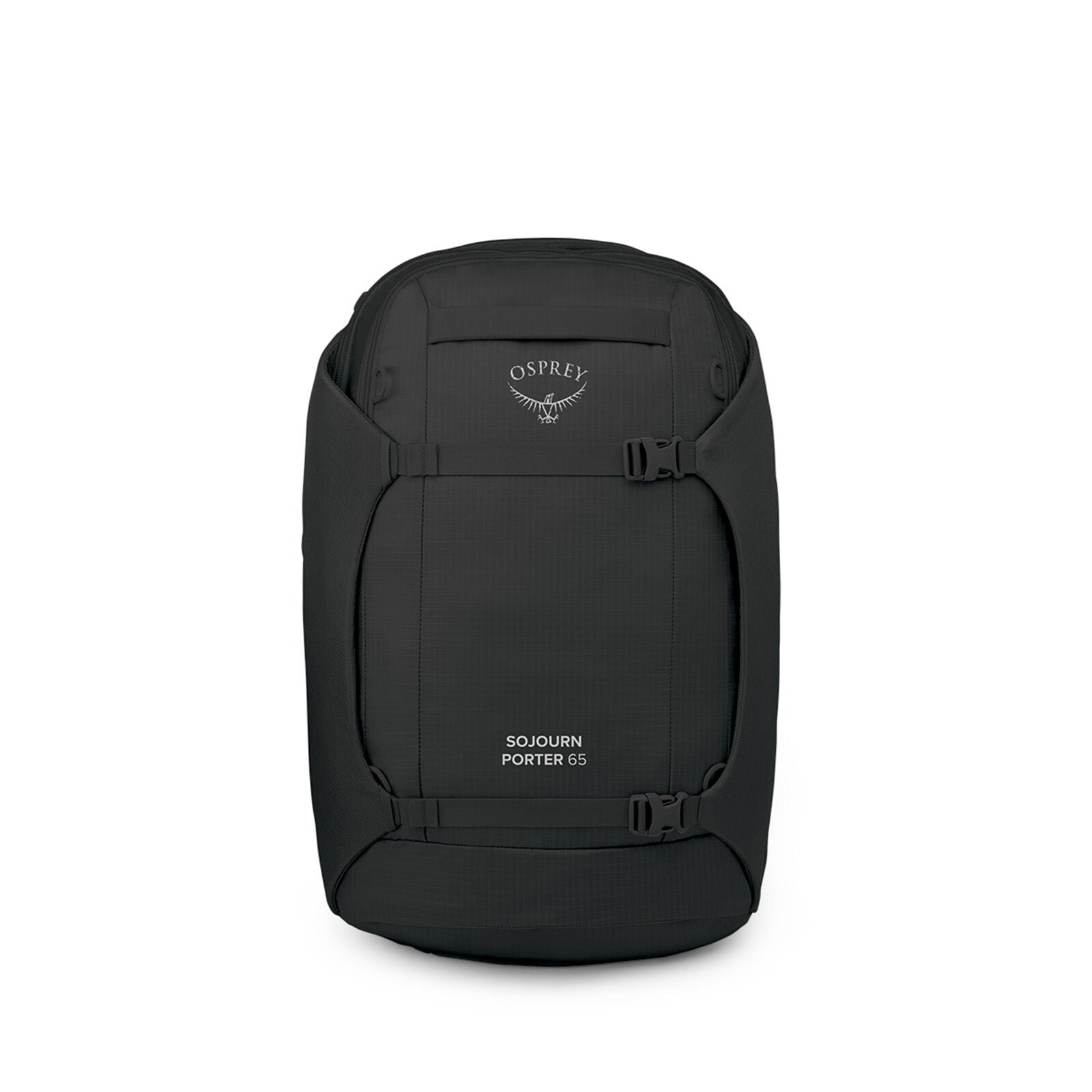 Front image of the Osprey Sojourn Porter Travel Pack 60 in the color Black