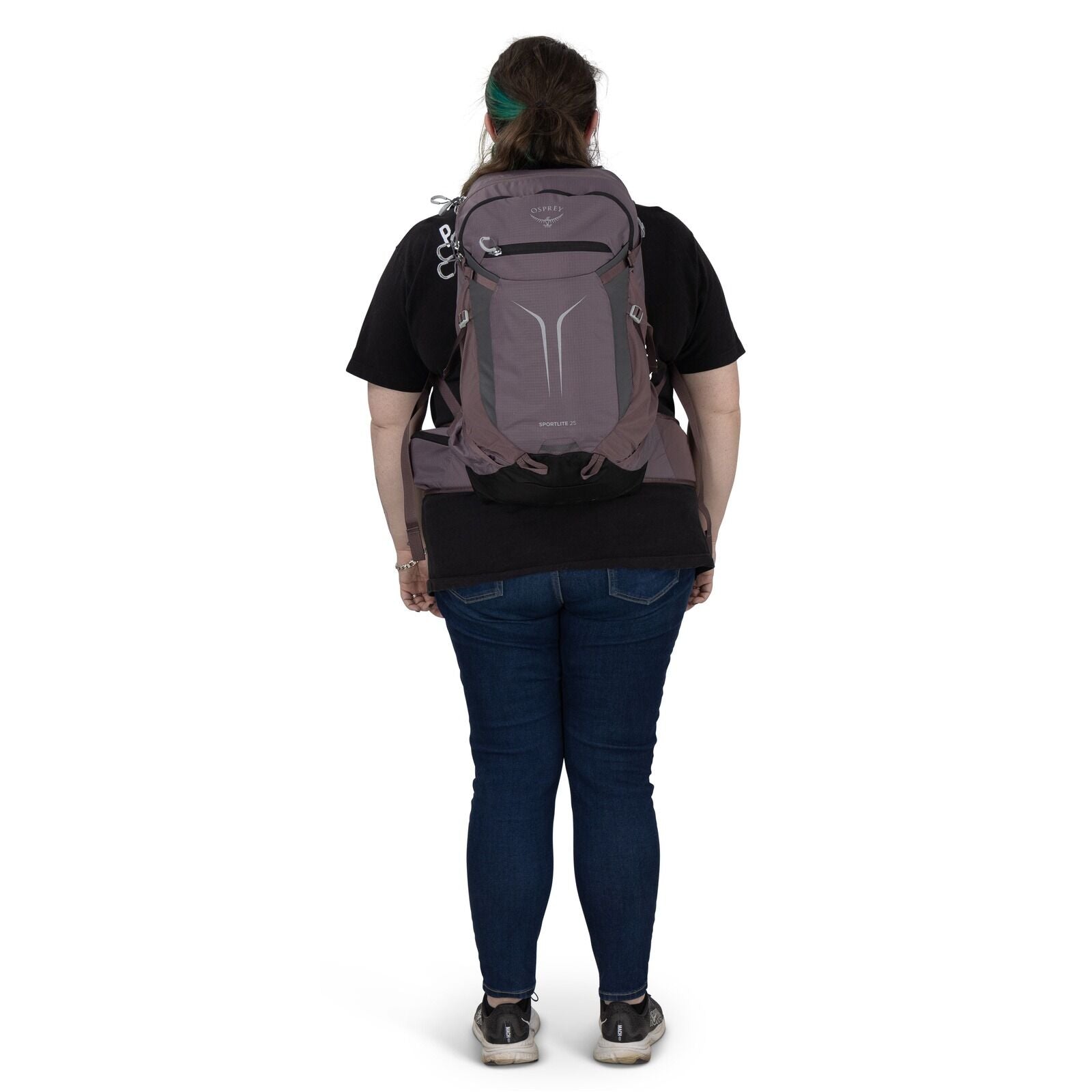 model wearing the Sportlite Extended Fit in the color Aubergine Purple