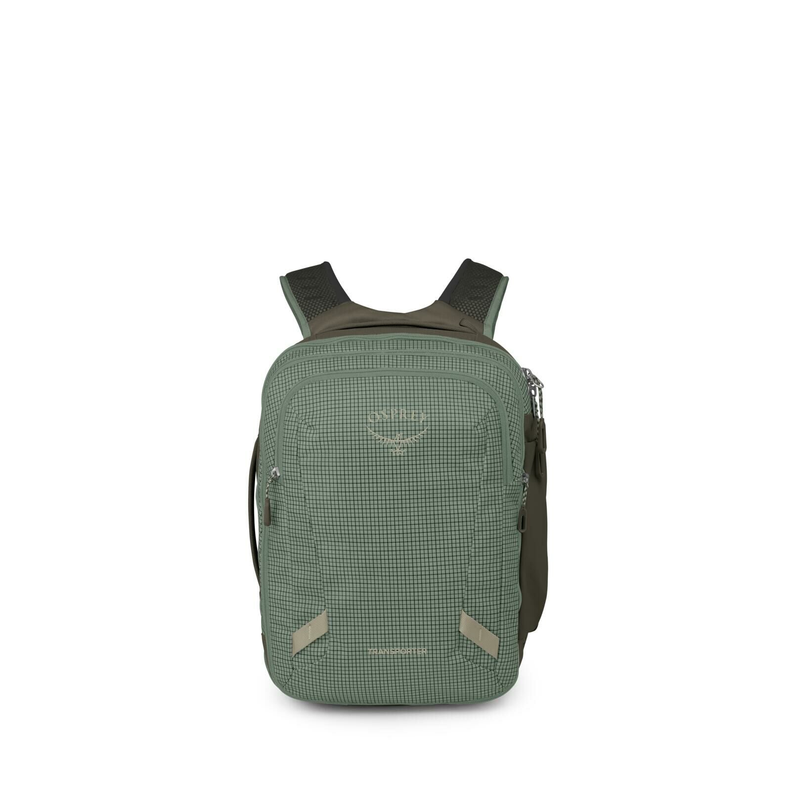 front image of Osprey's Transporter Travel Pack 26+6 in the color Pine Leaf