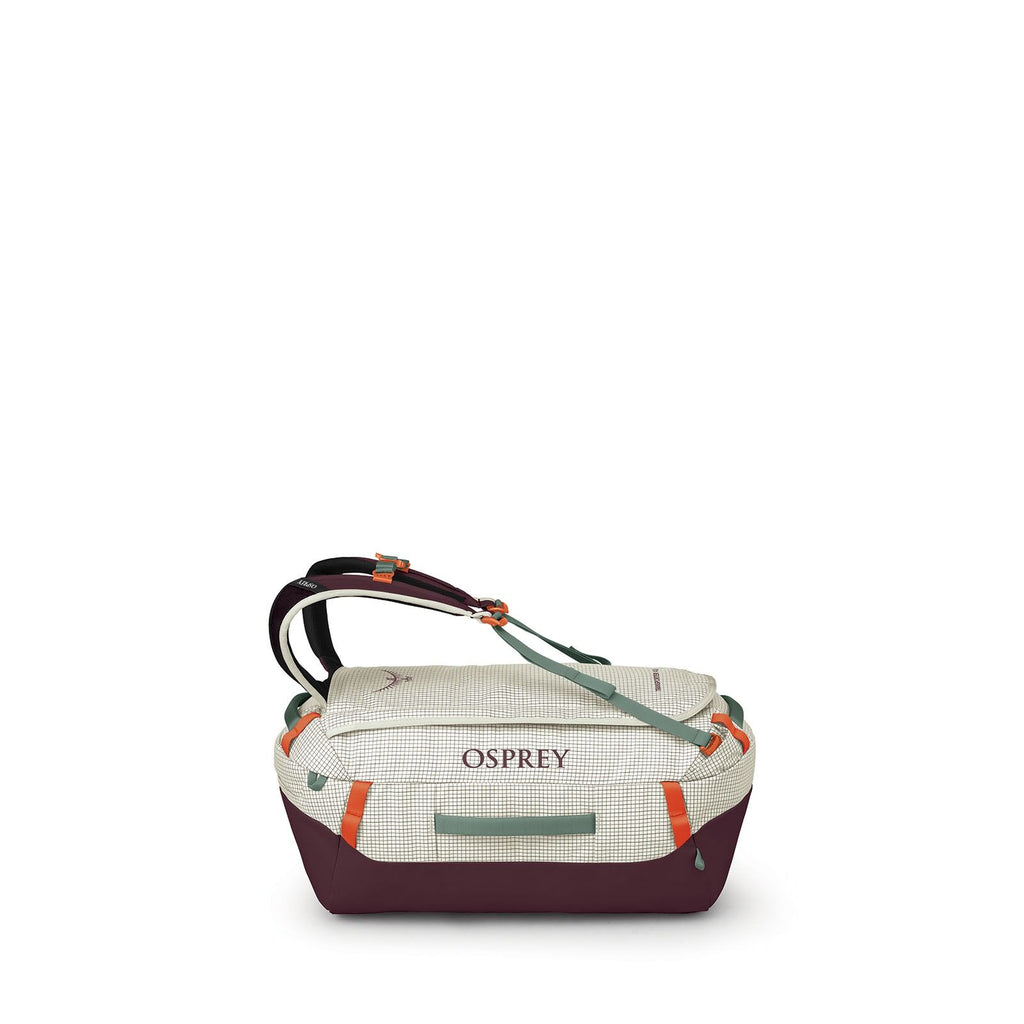 image of the Osprey Transporter Duffel 40 in the color Mystery white