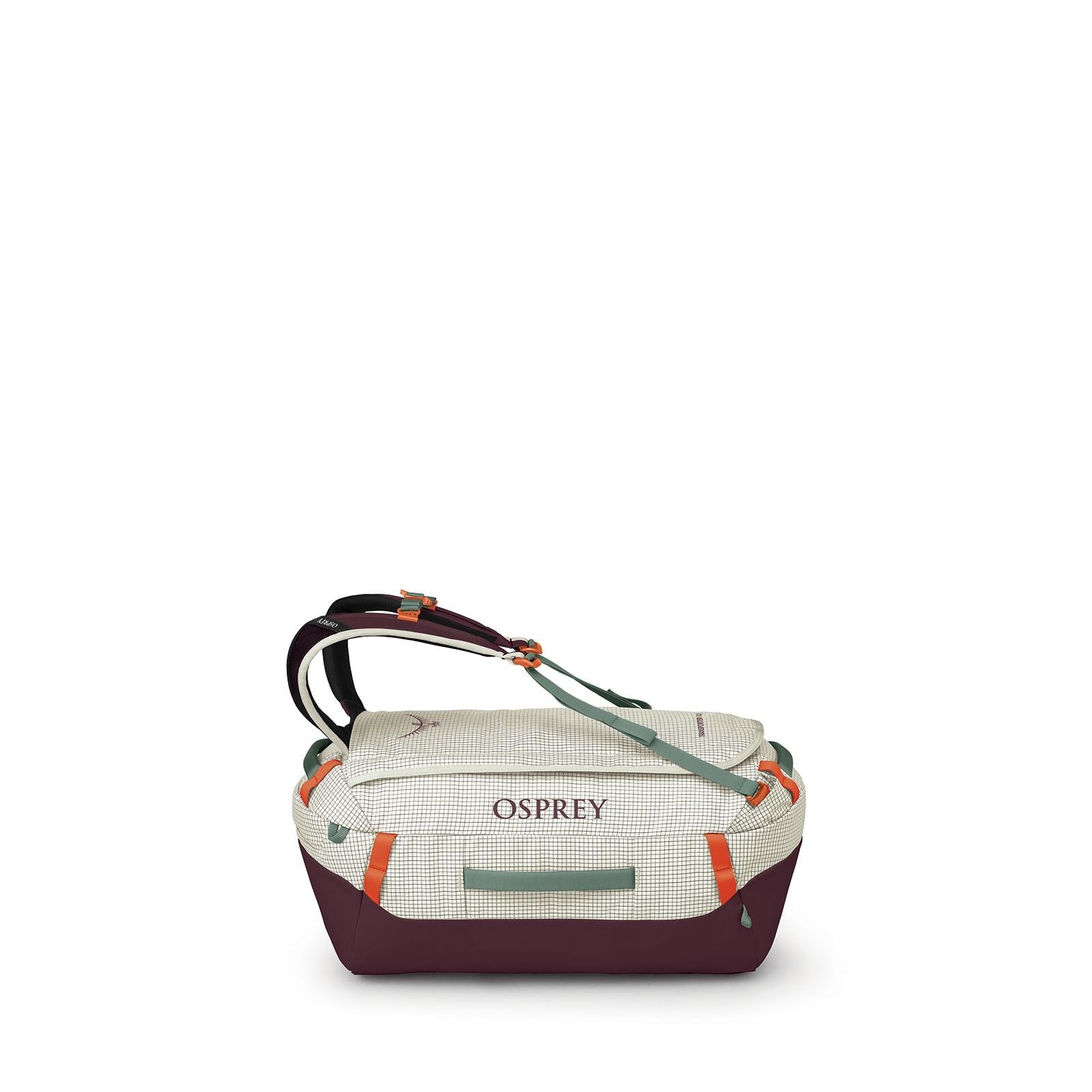 image of the Osprey Transporter Duffel 40 in the color Mystery white