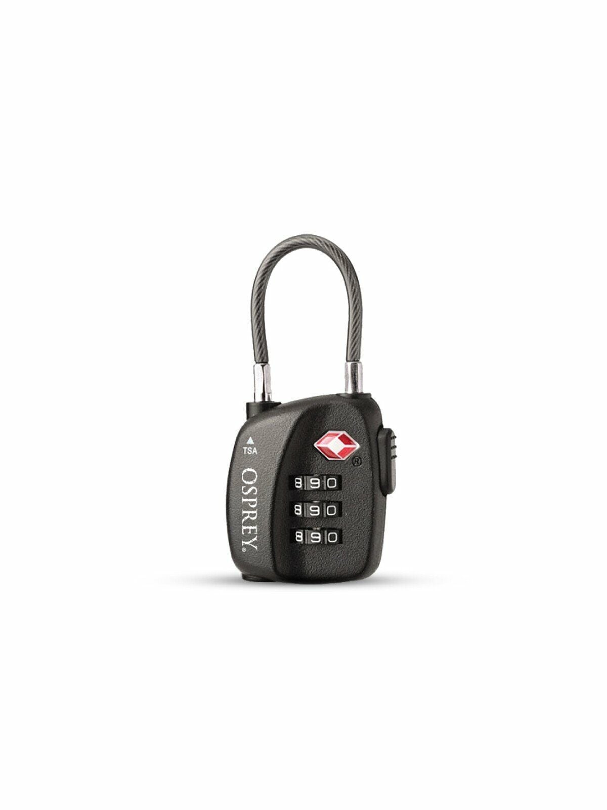 side view of the Travel Sentry® Cable Lock in color black